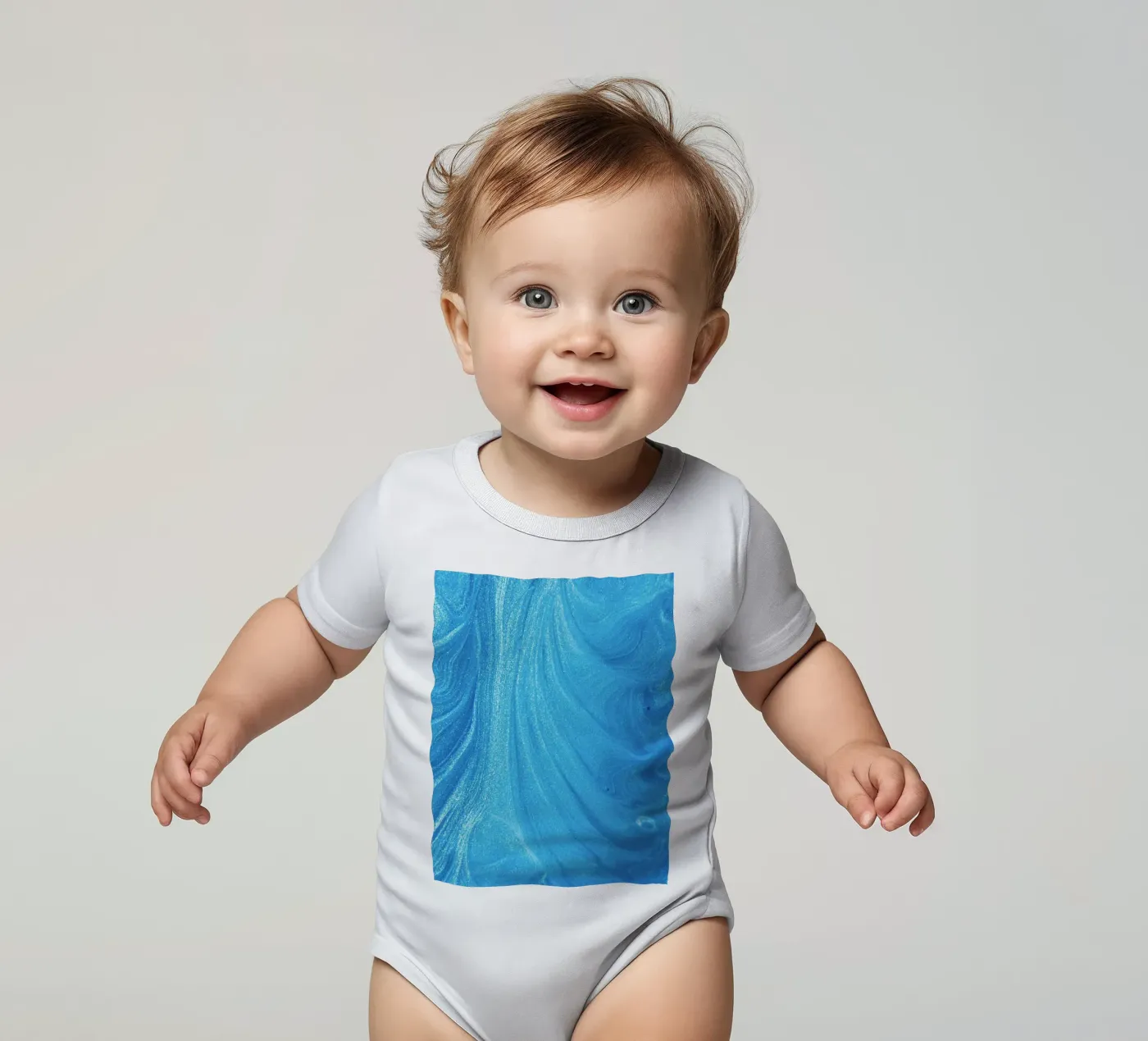 vloeibaarheid diepte babyrompertje korte mouwen van Bleu