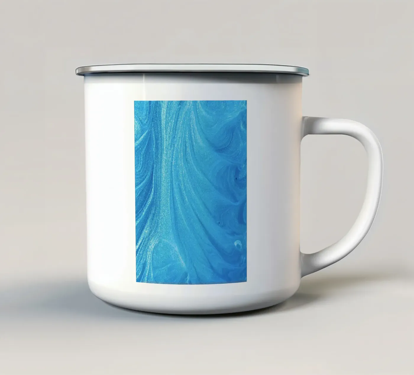 fluidity depth enamel mug by Bleu