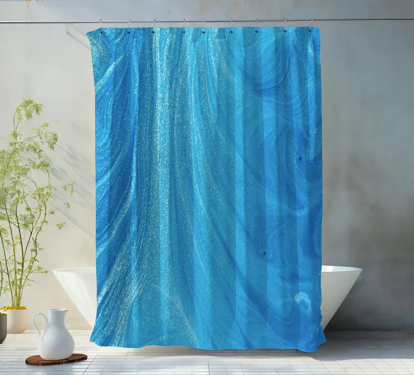 Flüssigkeitstiefe Duschvorhang von Bleu