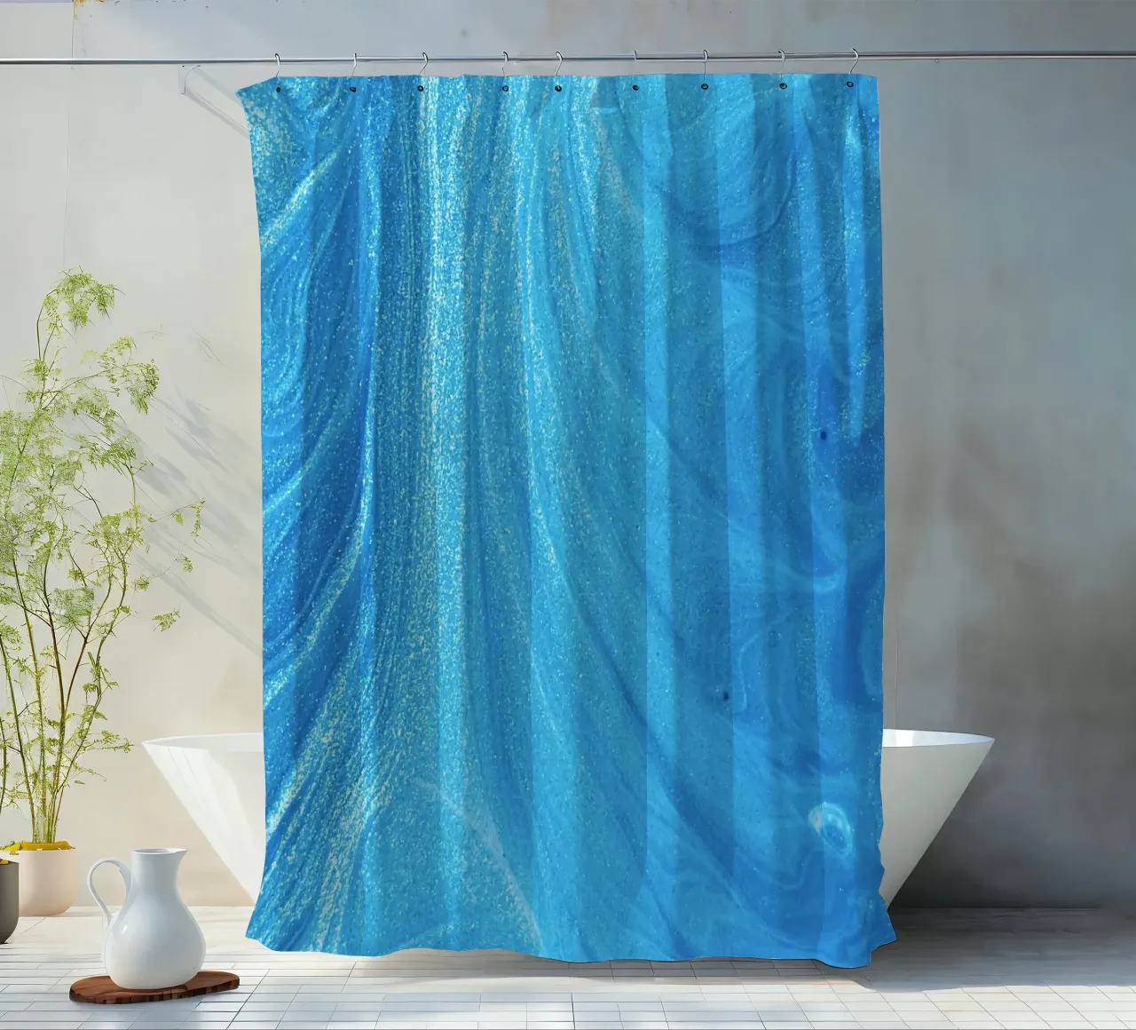 Flüssigkeitstiefe Duschvorhang von Bleu