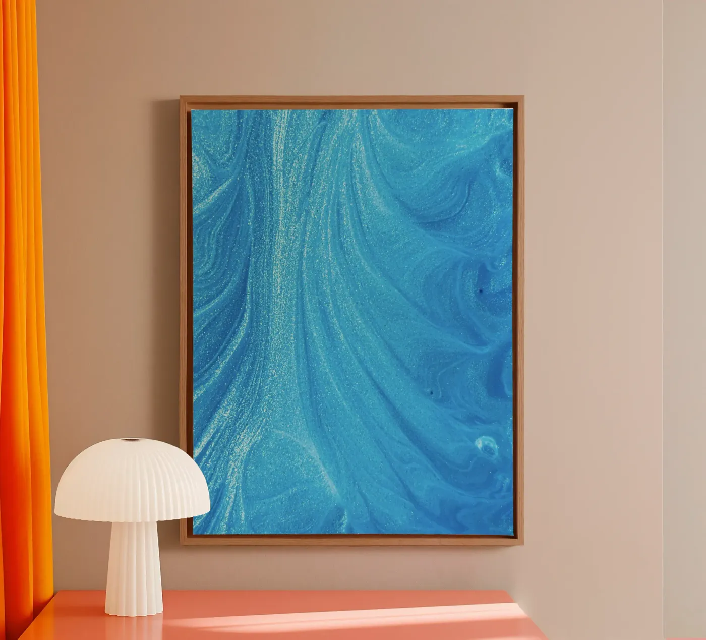 vloeibaarheid diepte canvas van Bleu