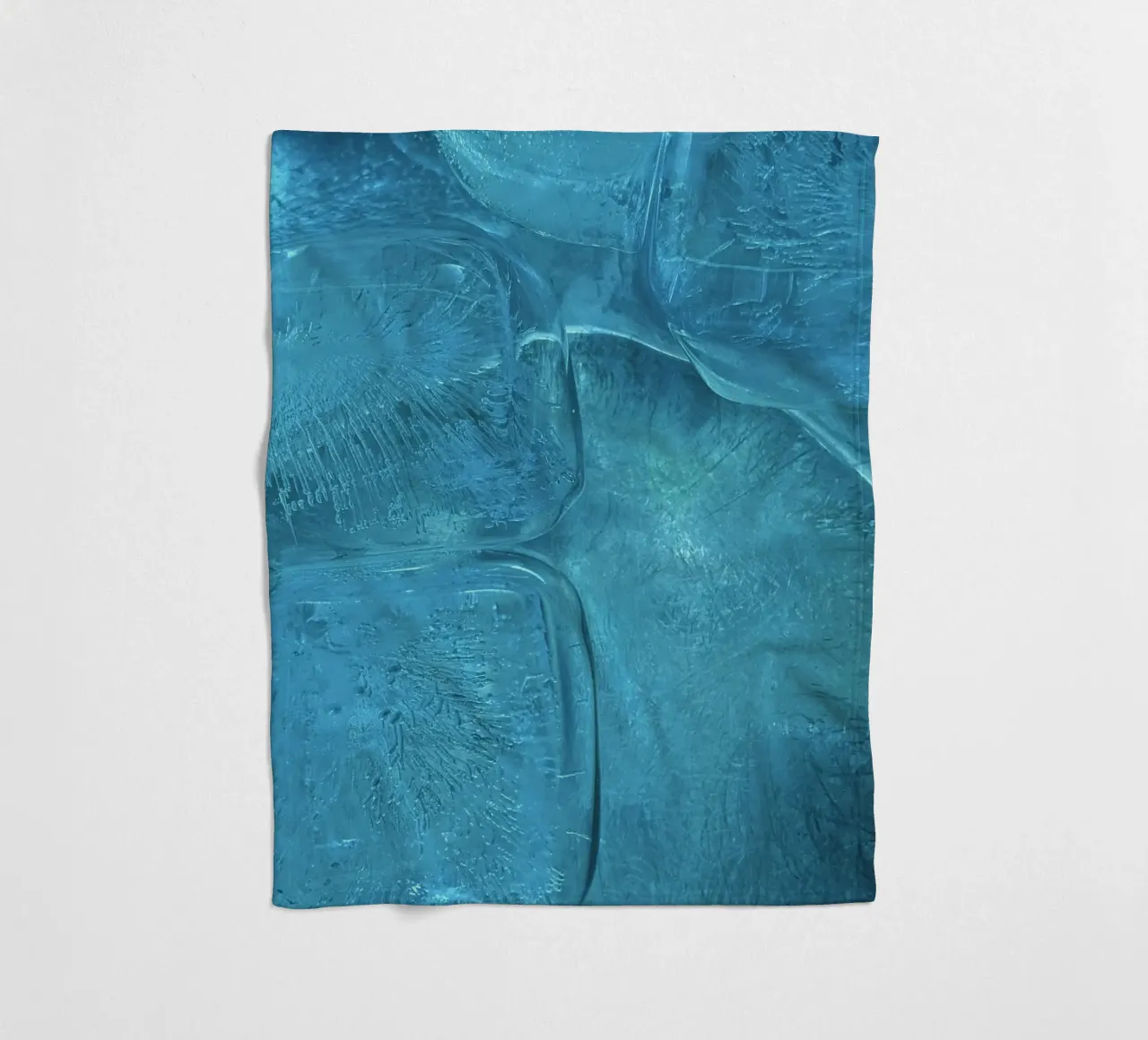 givre glace plaid polaire de Bleu