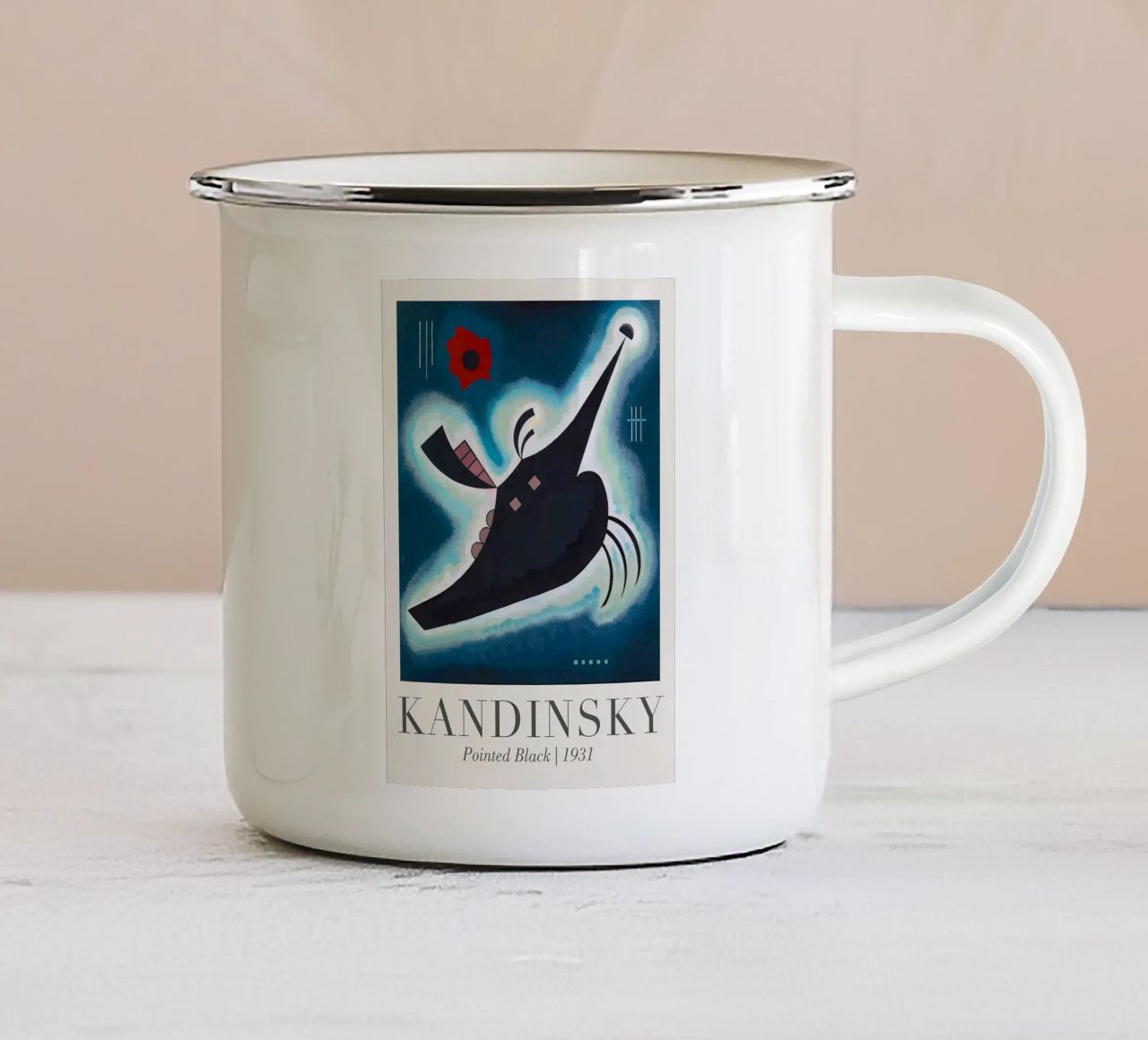 Wassily Kandinsky tazza in smalto da Maegan