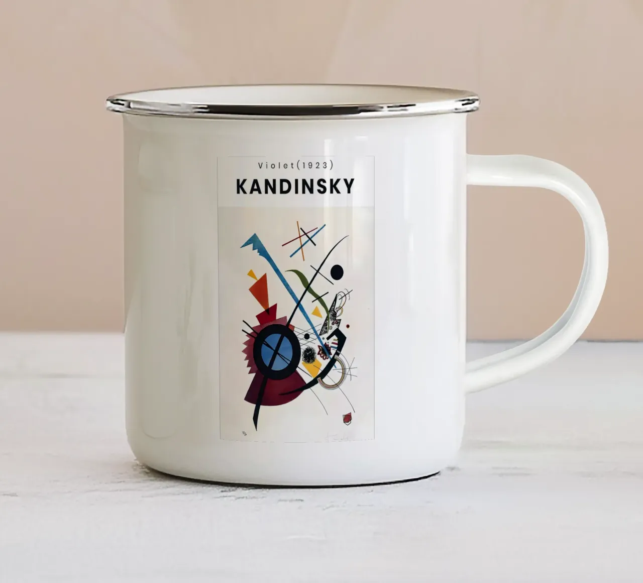 Wassily Kandinsky tazza in smalto da Maegan