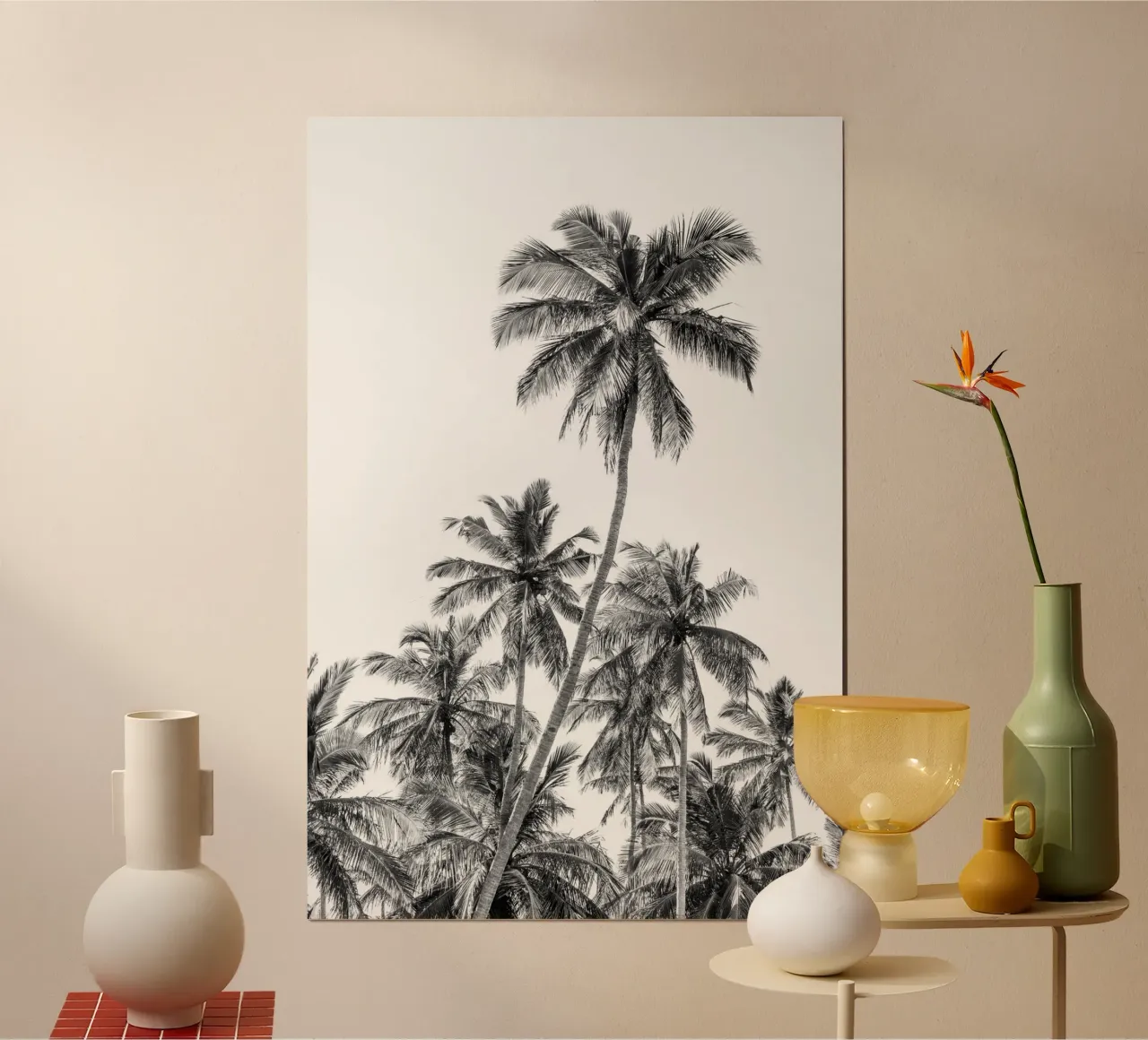 Palm trees on a tropical island carta hahnemühle da photolovers