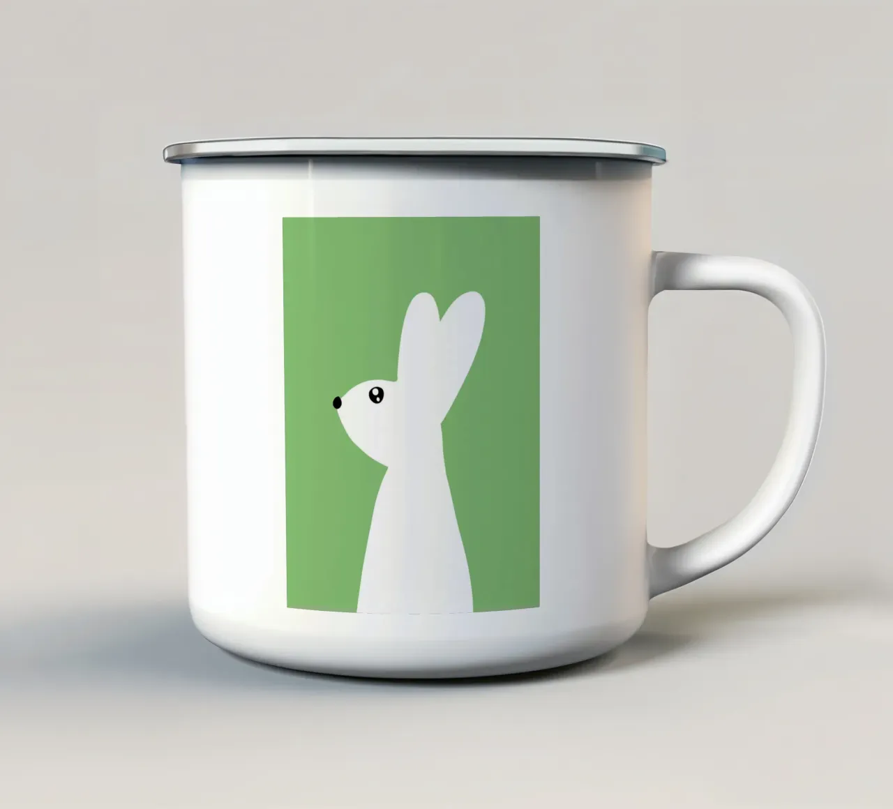 Animale da nido - coniglio tazza in smalto da Little Dean
