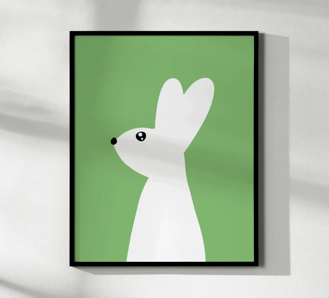Animale da nido - coniglio poster con telaio in alluminio da Little Dean