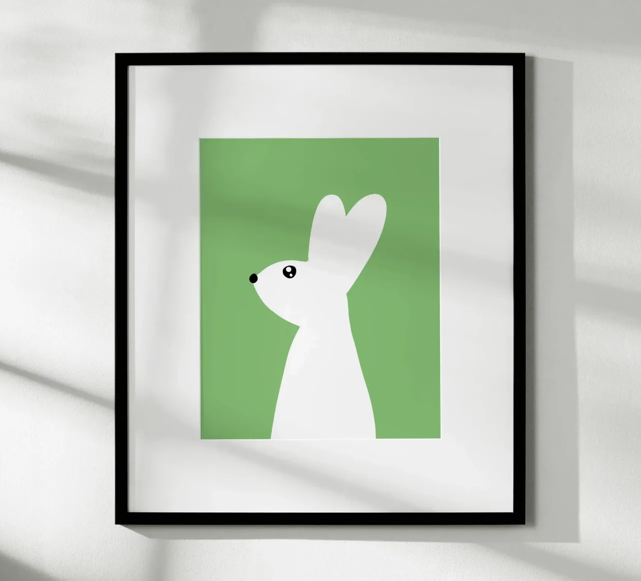 Animale da nido - coniglio poster con telaio in alluminio da Little Dean