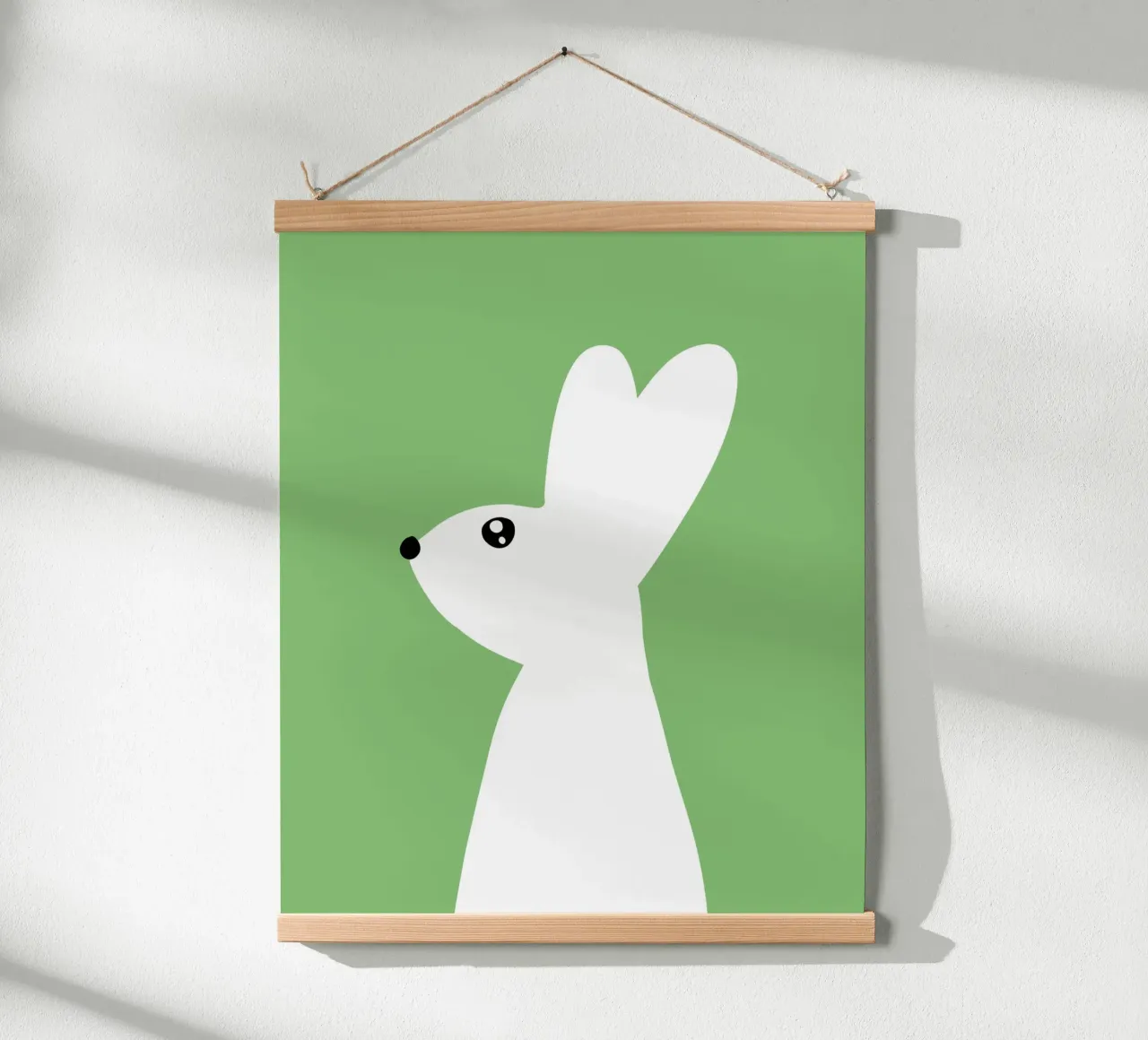 Animale da nido - coniglio poster con telaio in alluminio da Little Dean