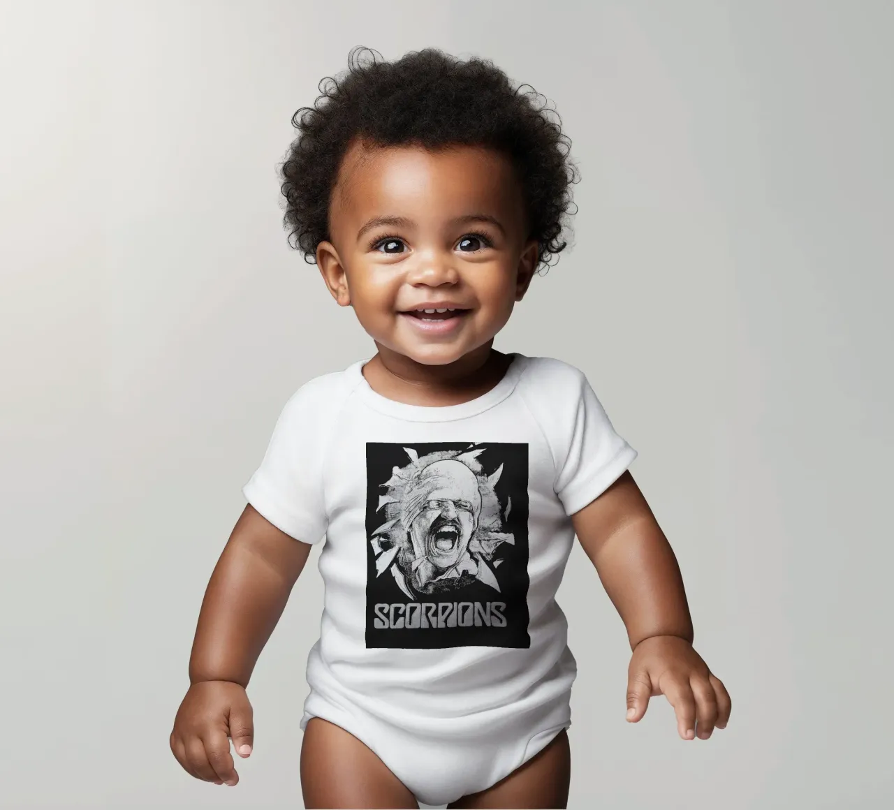 scorpions band art short-sleeve baby romper by vanhesling