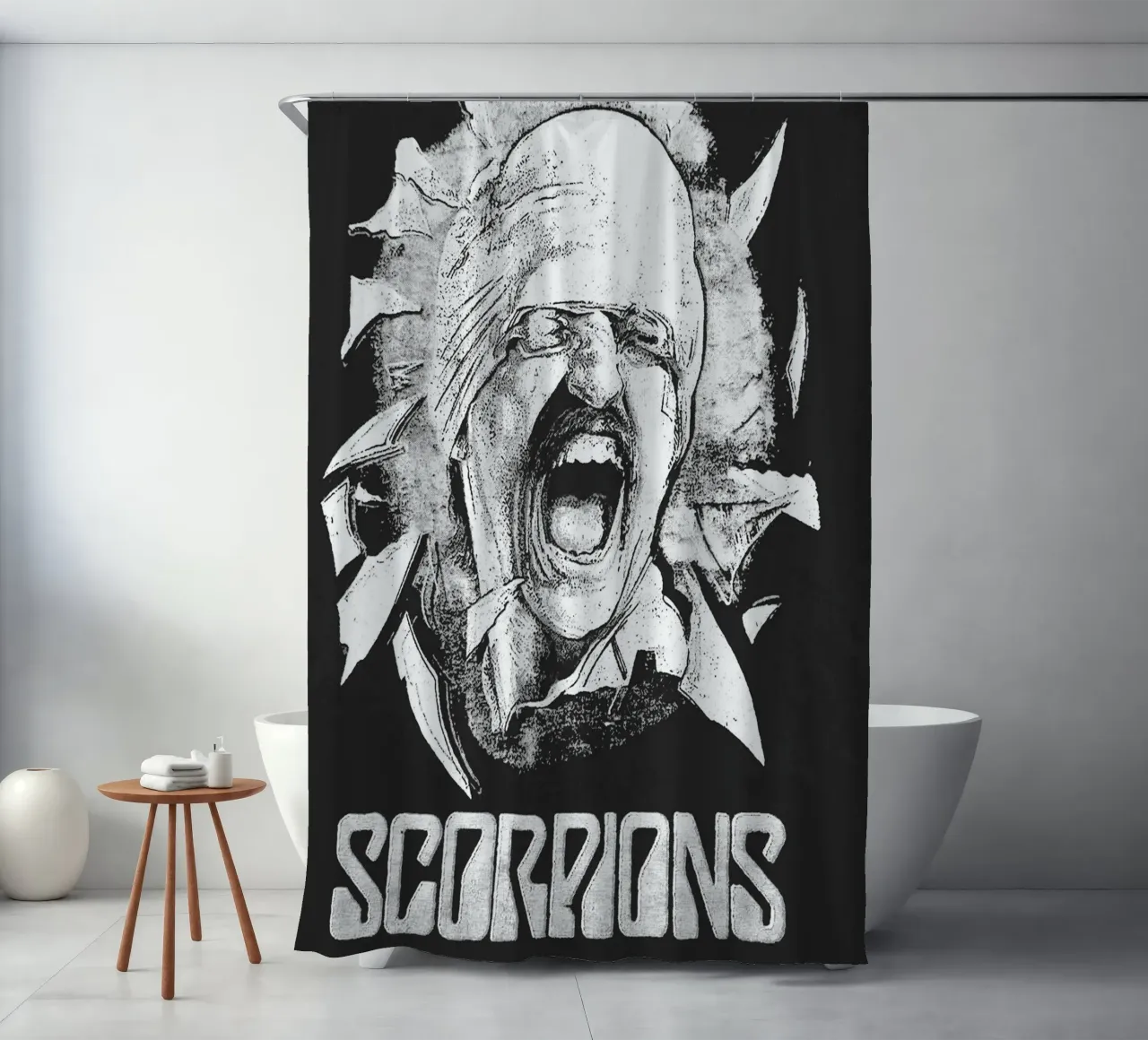 scorpions band art cortina de baño de vanhesling