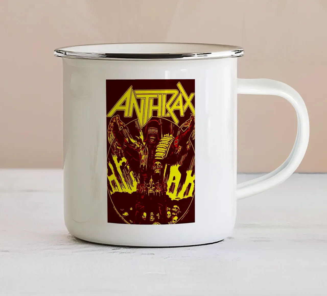 anthrax band art tazza in smalto da vanhesling