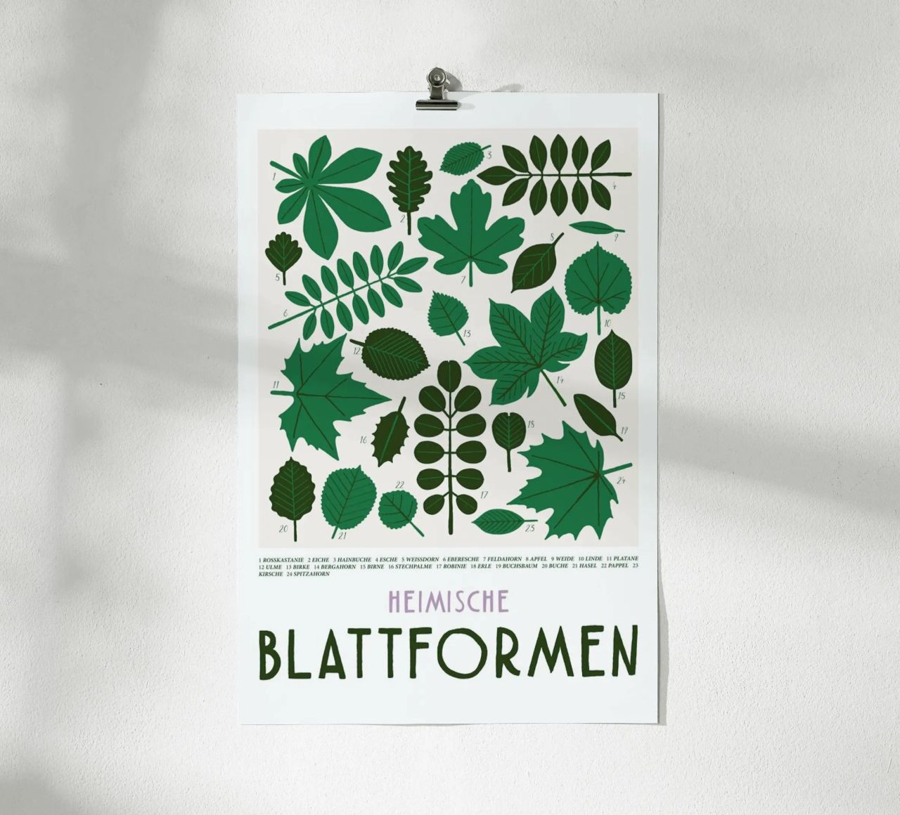 Blattformen Poster von typealive
