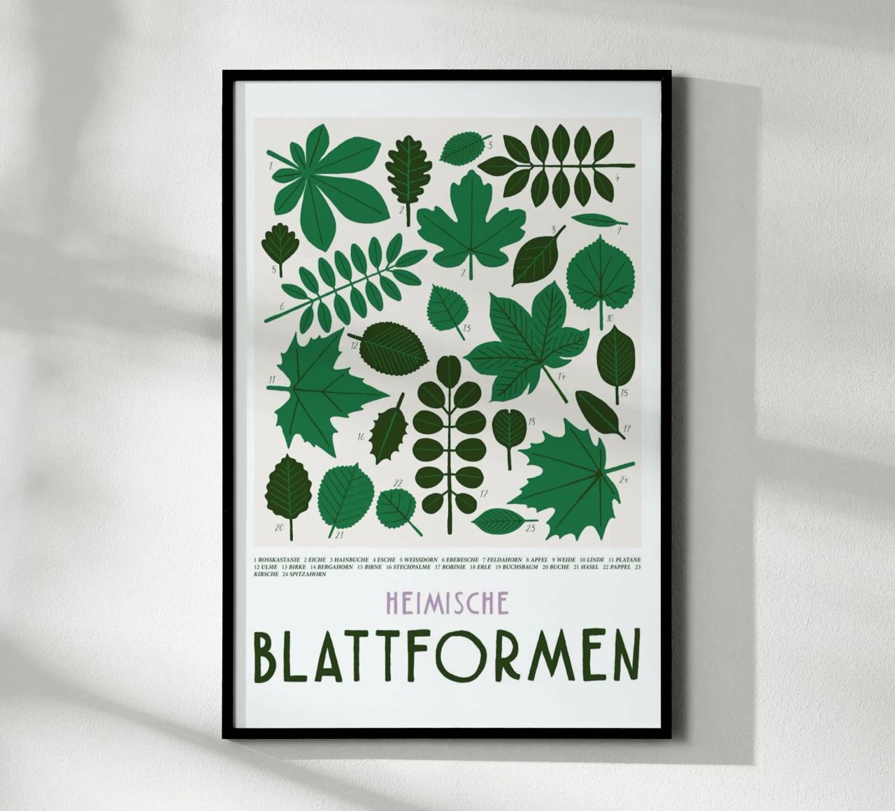 Blattformen Poster von typealive