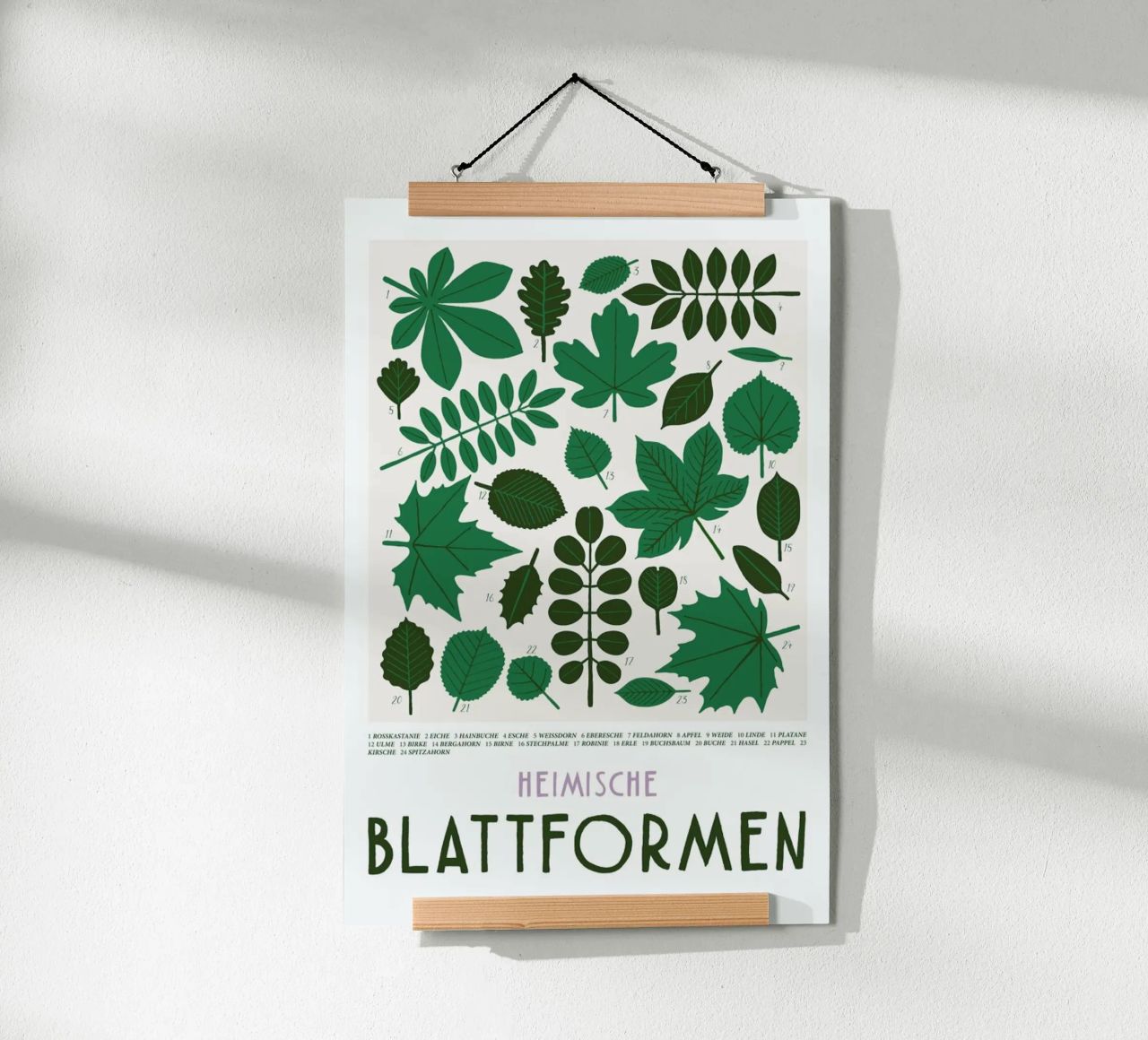 Blattformen Poster von typealive