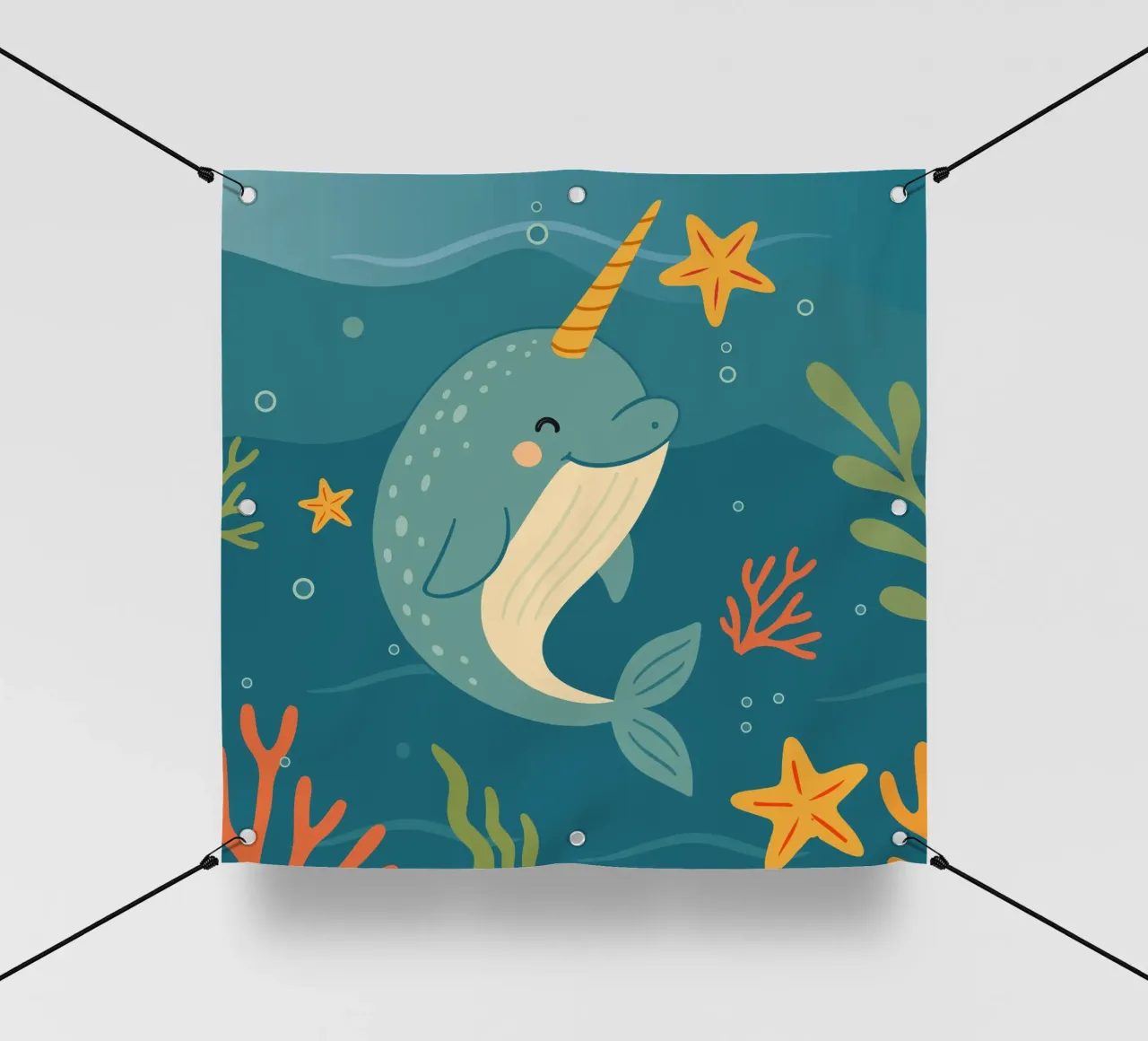 Narwhal in the sea - The unicorn of the oceans pvc cover by namosh
