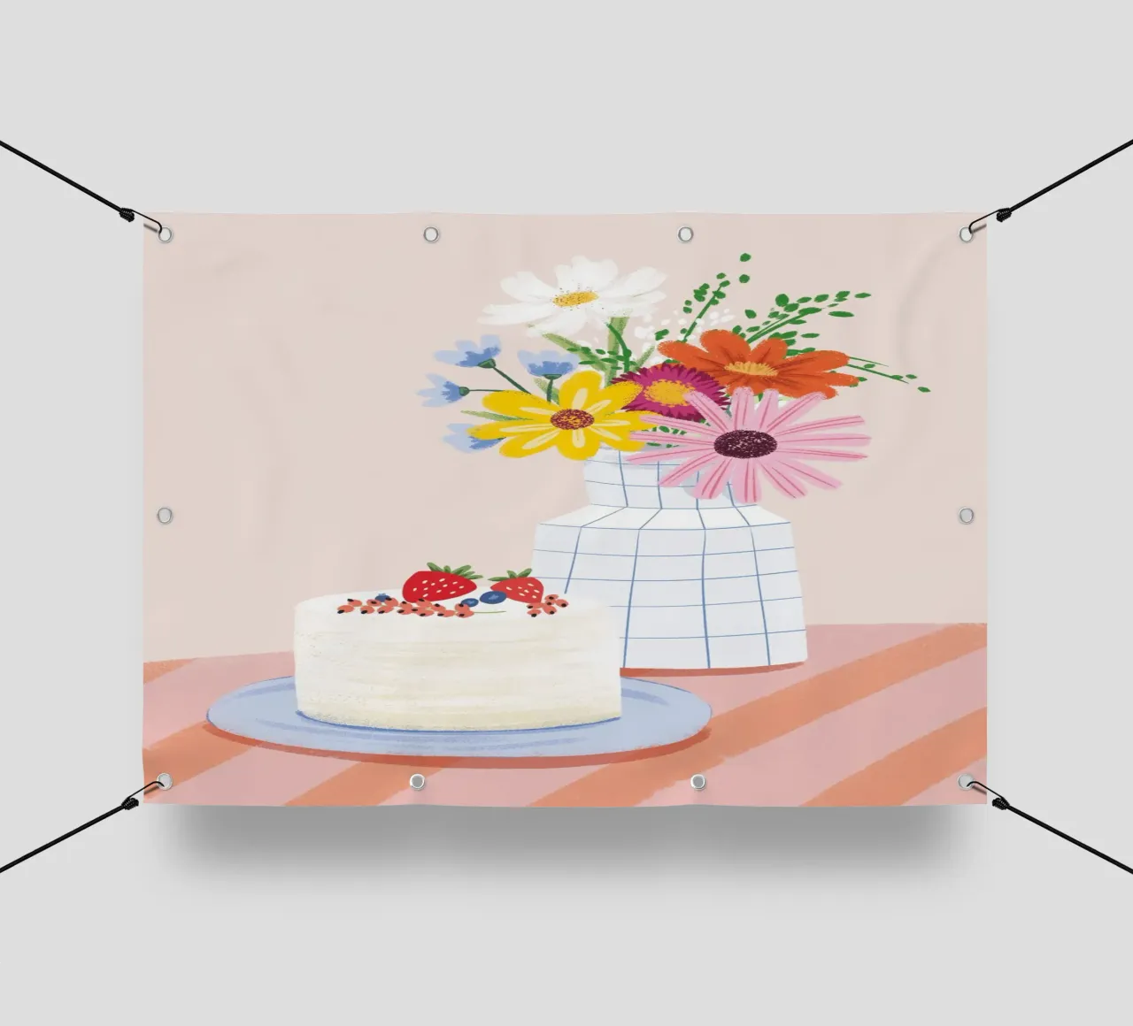 Tarta de verano lonas publicitarias de VIERUNDFÜNFZIG
