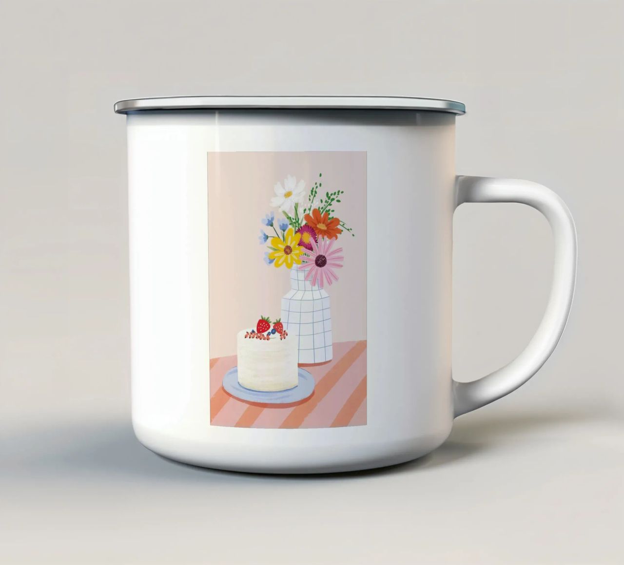 Torta estiva tazza in smalto da VIERUNDFÜNFZIG