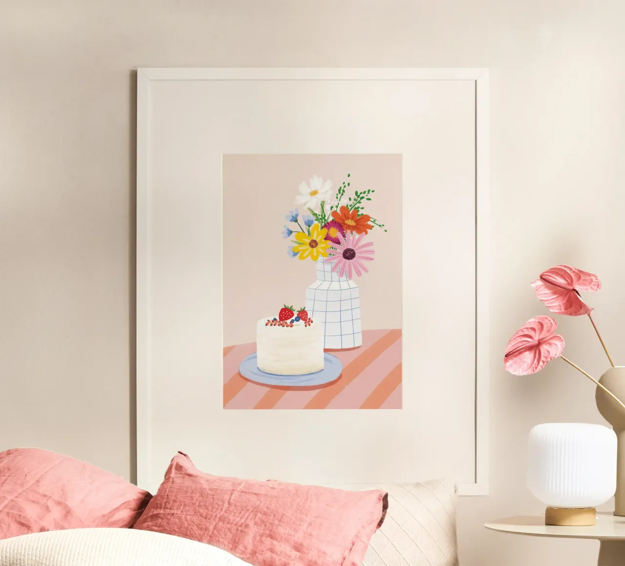 Torta estiva poster con telaio in plastica da VIERUNDFÜNFZIG