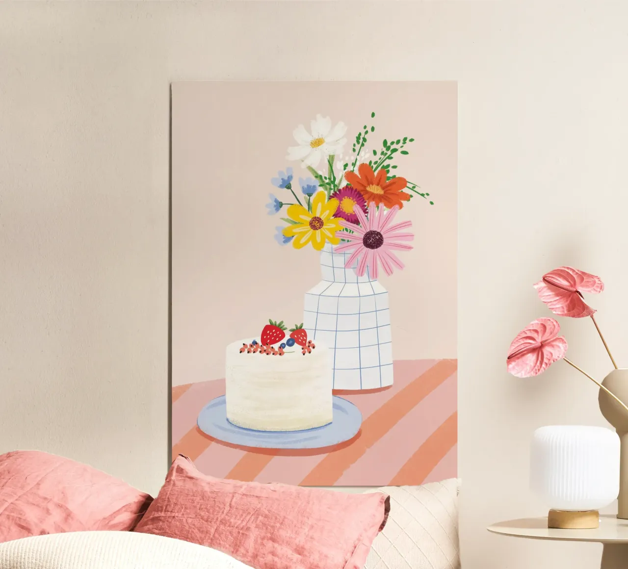 Torta estiva poster con telaio in plastica da VIERUNDFÜNFZIG