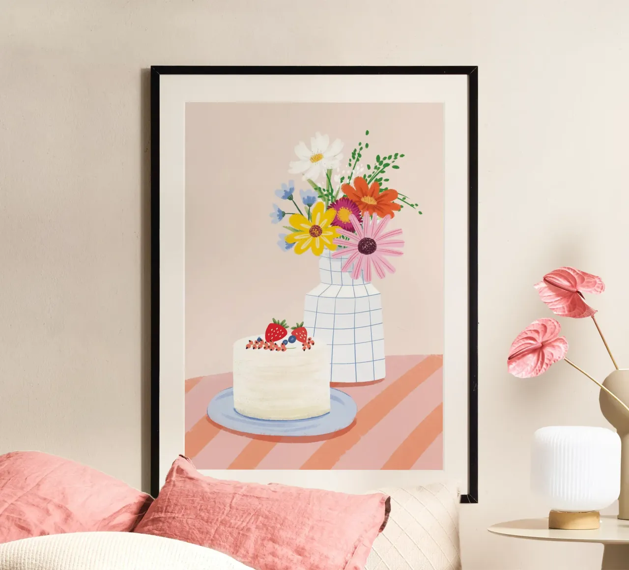 Torta estiva poster con telaio in plastica da VIERUNDFÜNFZIG