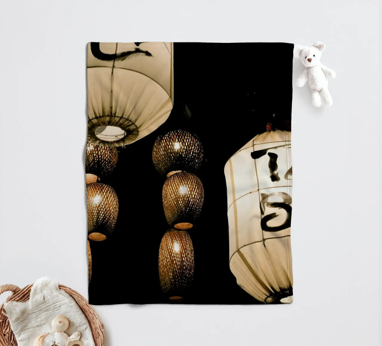 Balloons fleece blanket by Sebastian Hilgetag