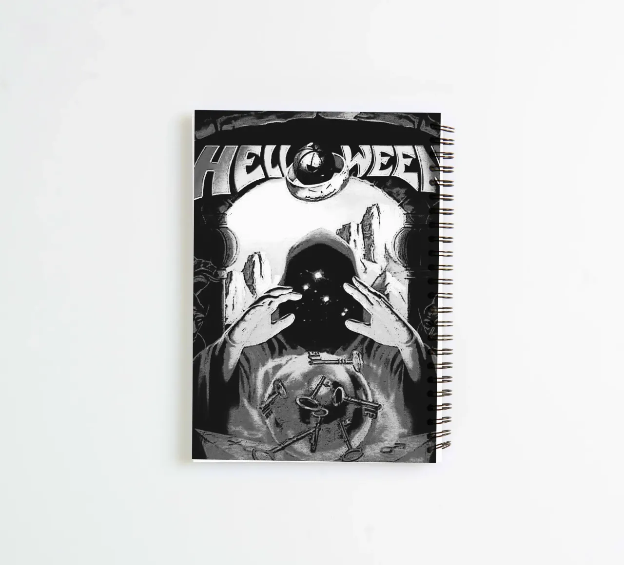 helloween band art spiral notebook by vanhesling