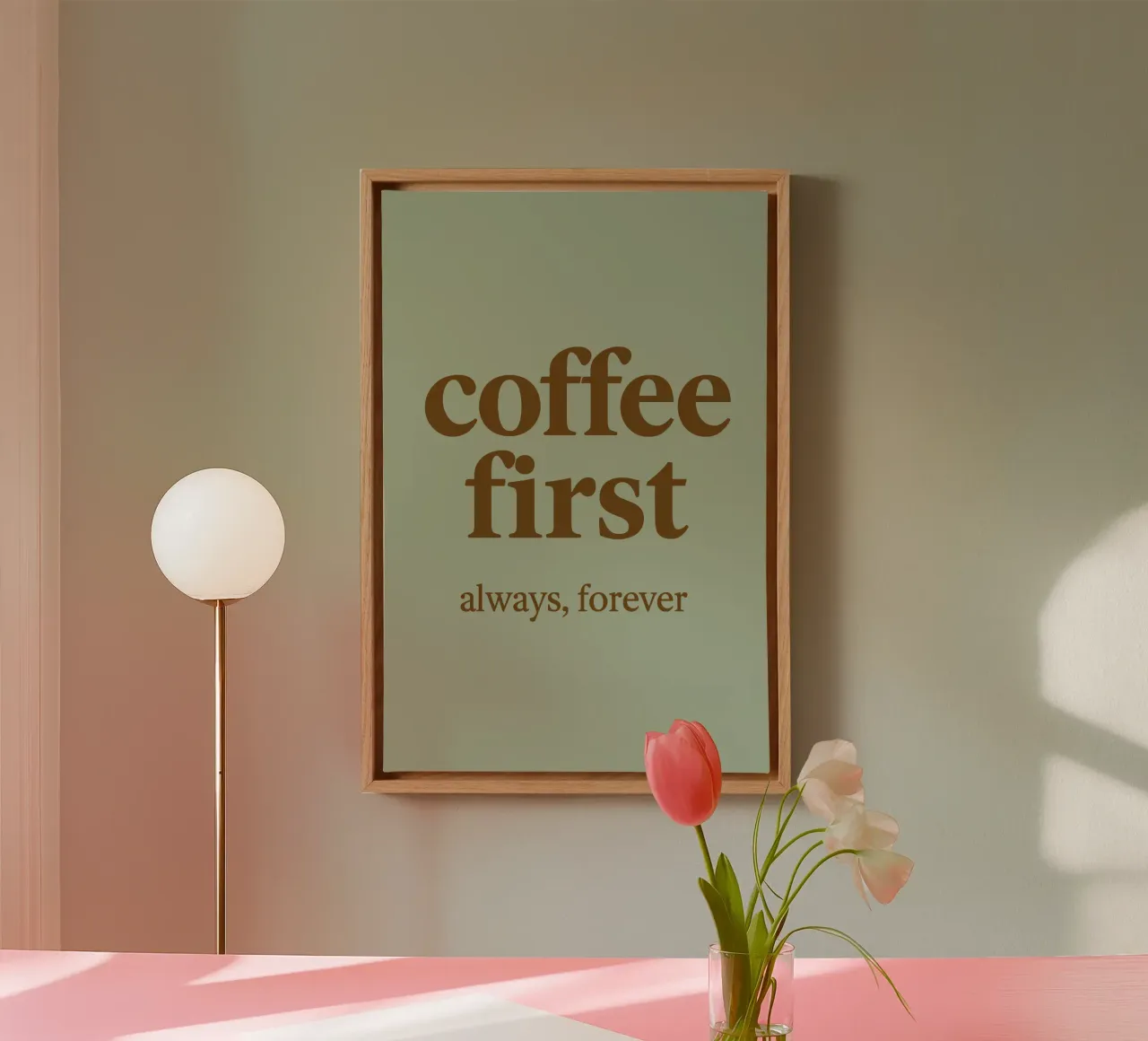 Caffè = vita tela con Cornice a cassetta da QuooodZ by MooodzArt