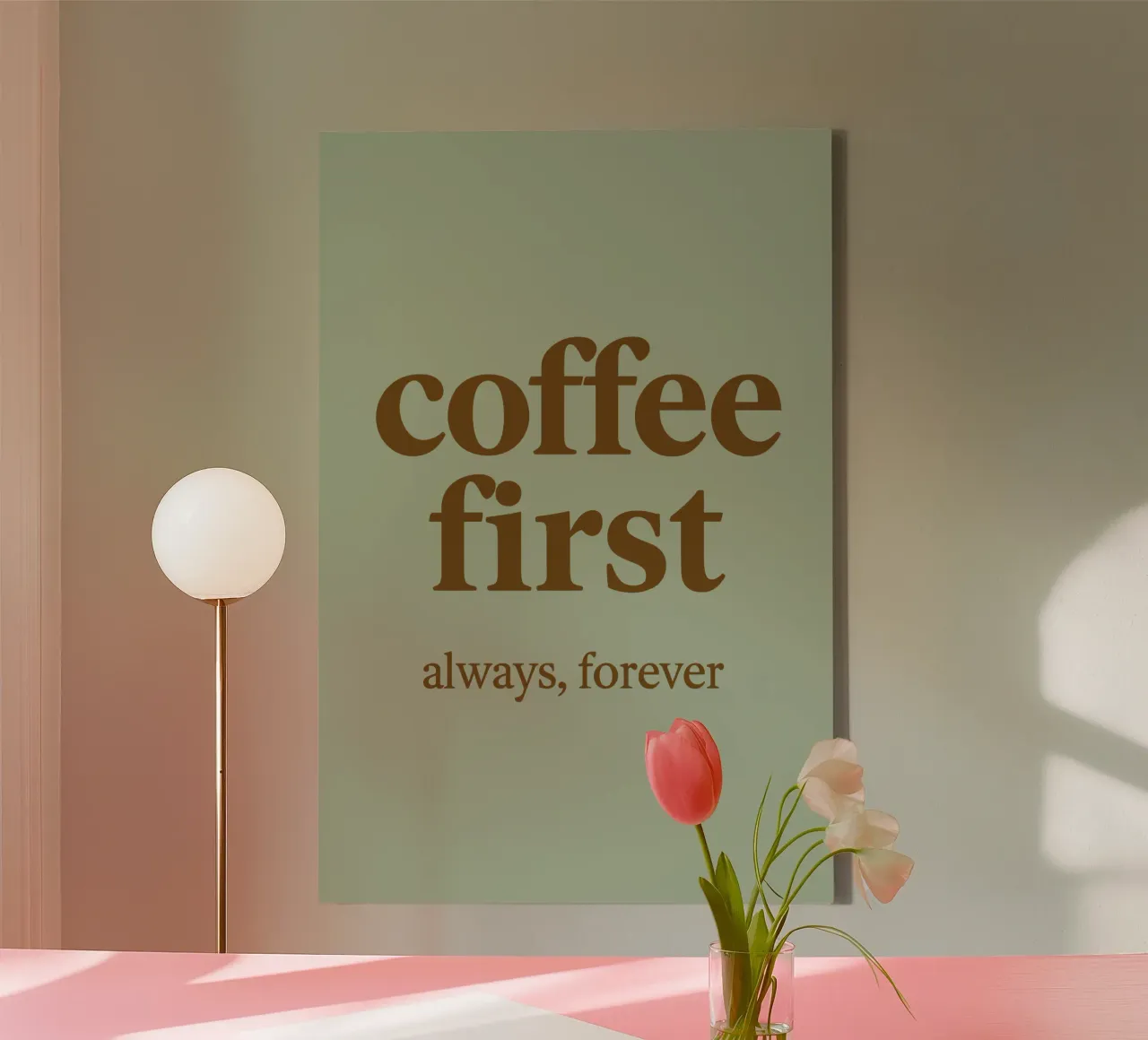 Caffè = vita tela con Cornice a cassetta da QuooodZ by MooodzArt
