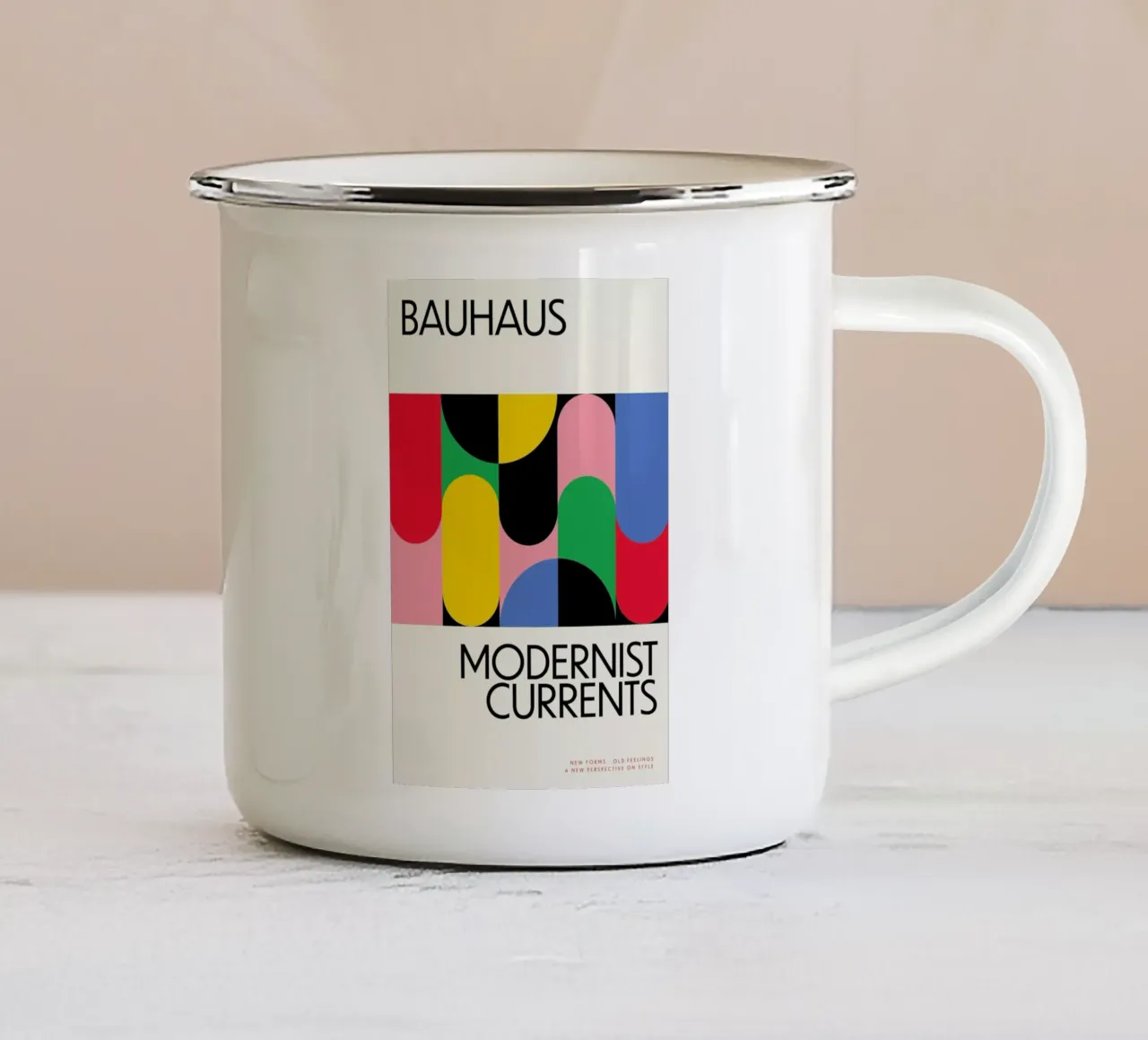 Modernist Currents 1 taza de esmalte de Studio One