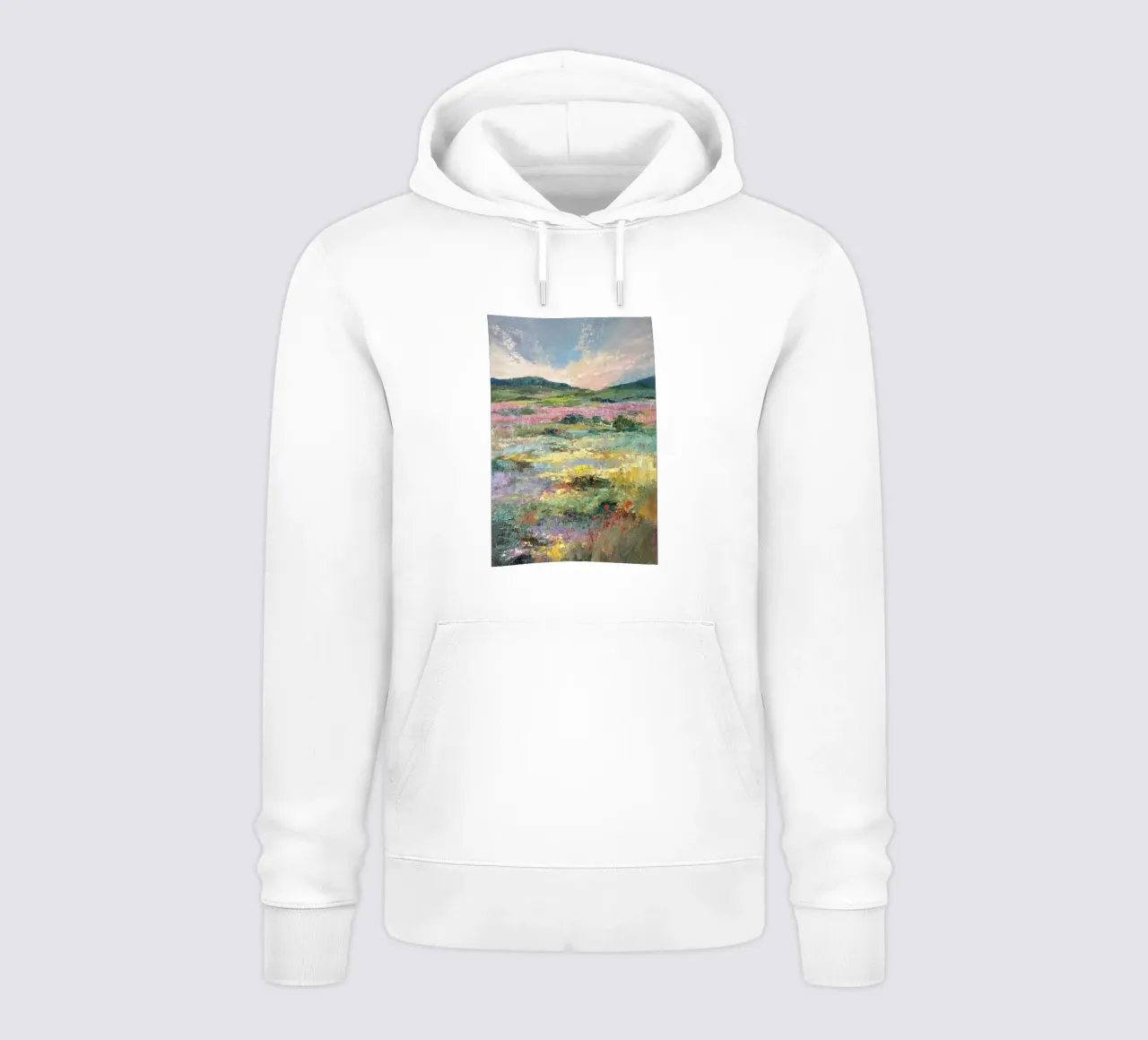 fiore colorato campo erba natura claude monet felpa con cappuccio da belong shop
