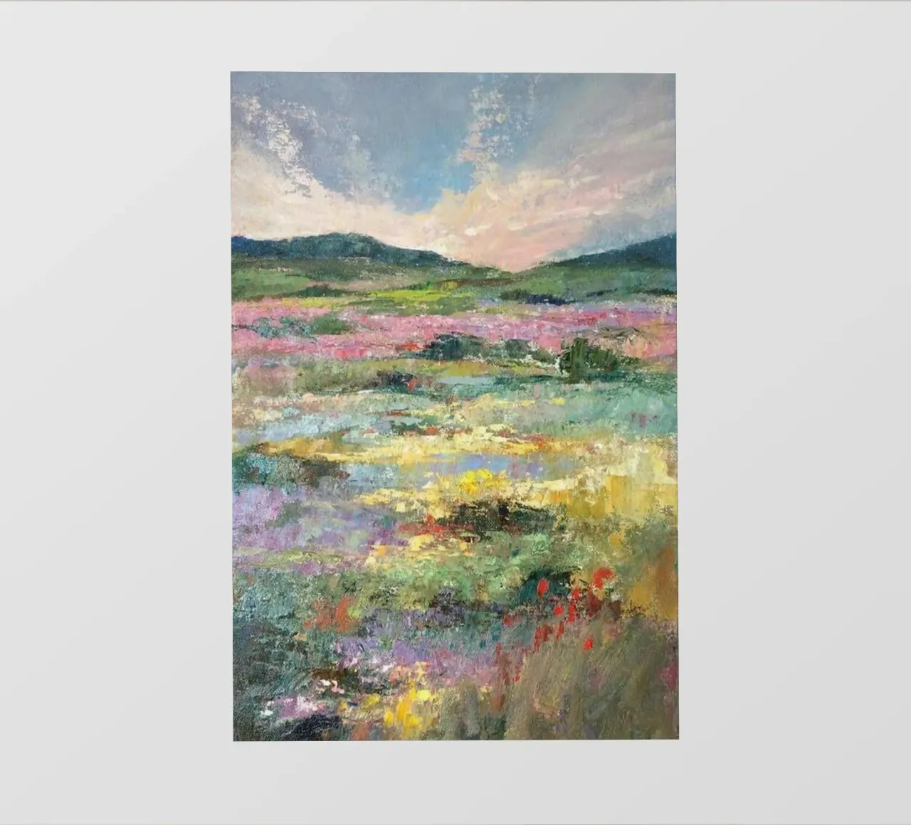 fiore colorato campo erba natura claude monet pellicola backlit da belong shop