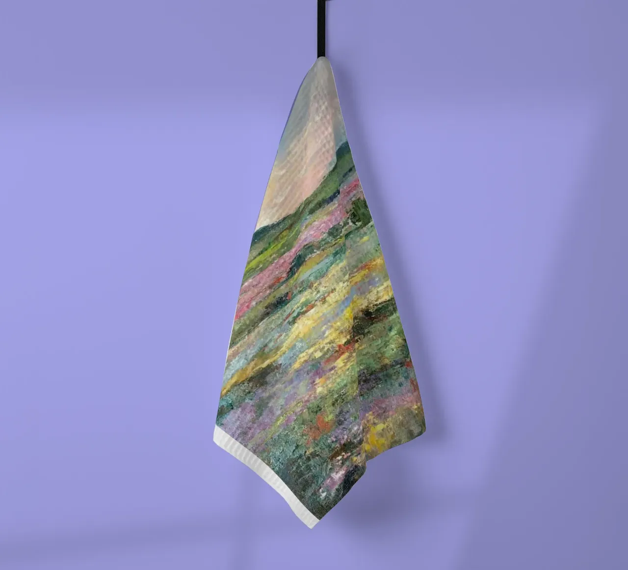 fleur colorée champ herbe nature claude monet torchon de belong shop