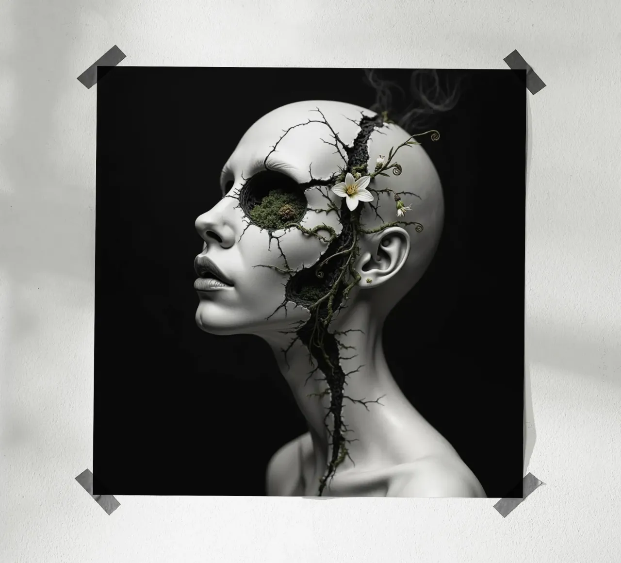 Le radici della cava poster con telaio in legno da Dustlight Atelier