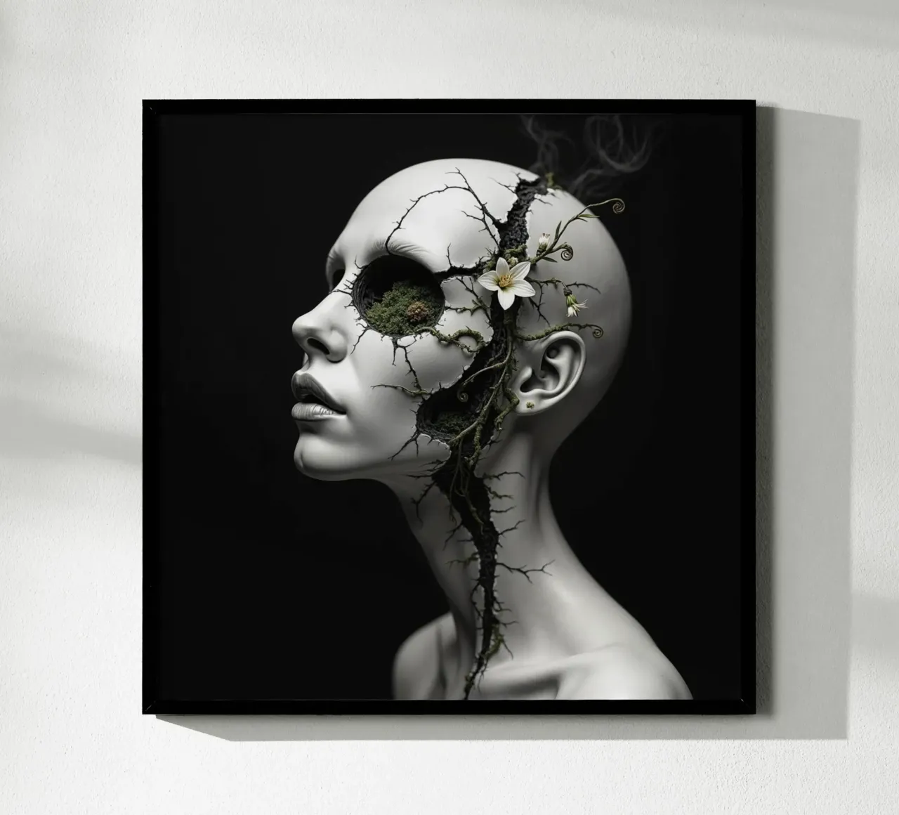 Le radici della cava poster con telaio in legno da Dustlight Atelier
