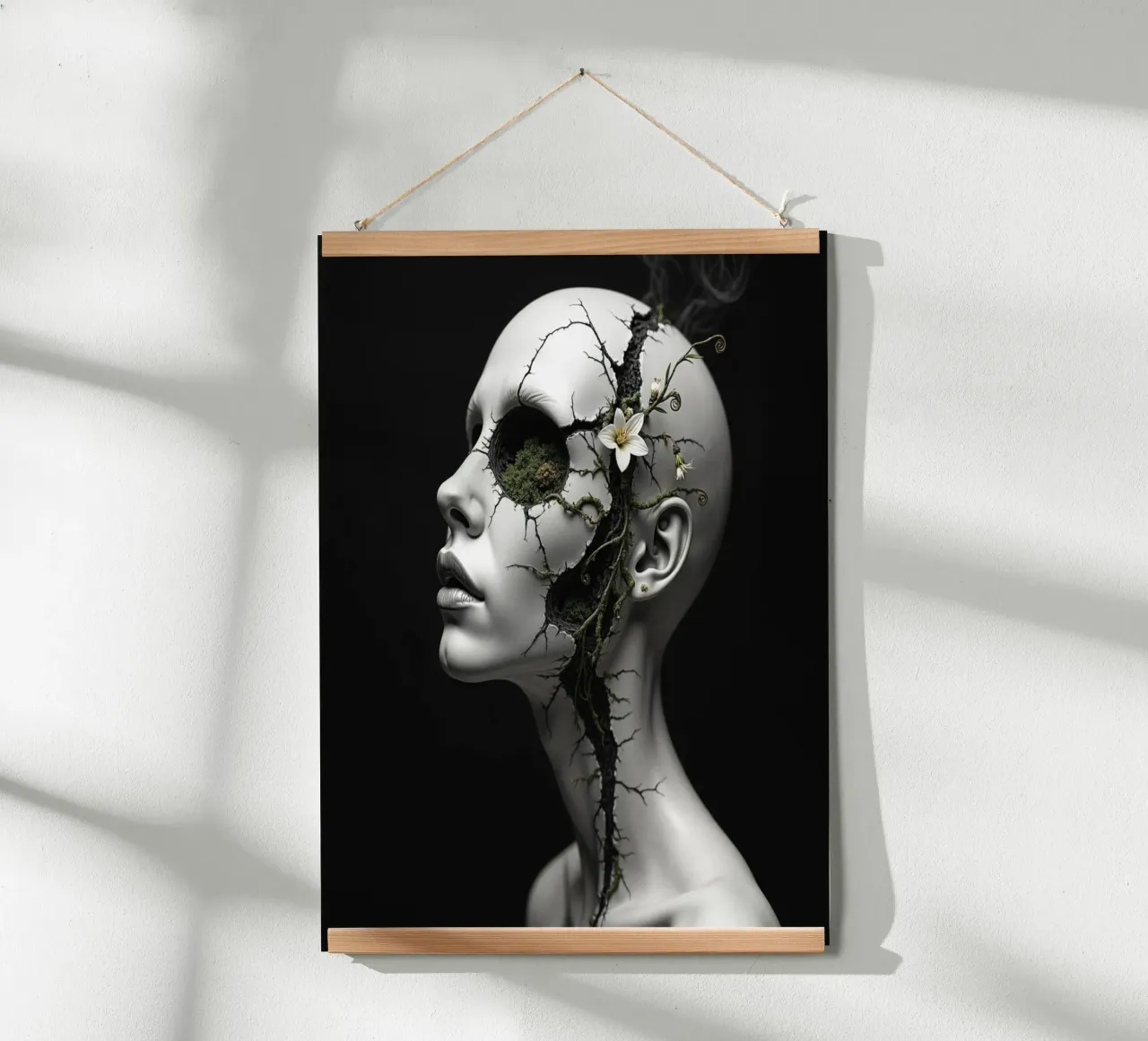 Le radici della cava poster con telaio in legno da Dustlight Atelier