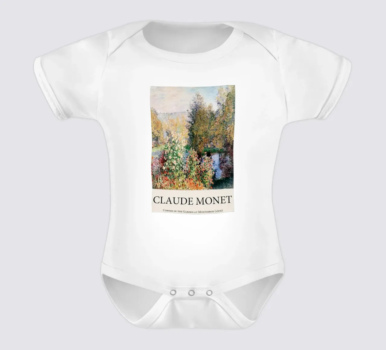 giardino pozzanghere riflessione claude monet body neonato maniche corte da belong shop