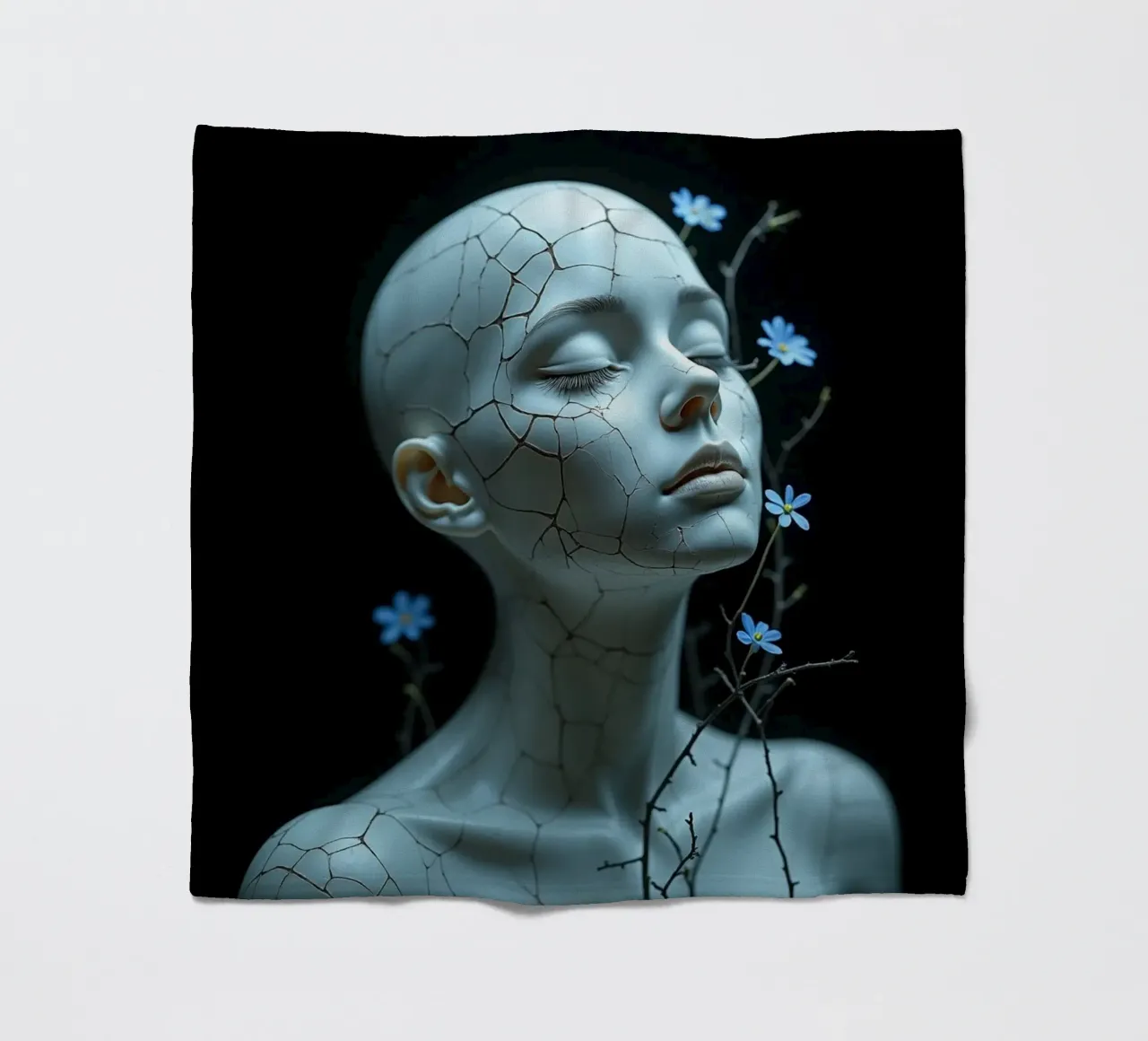 Crepe dove la luce si posa coperta in pile da Dustlight Atelier