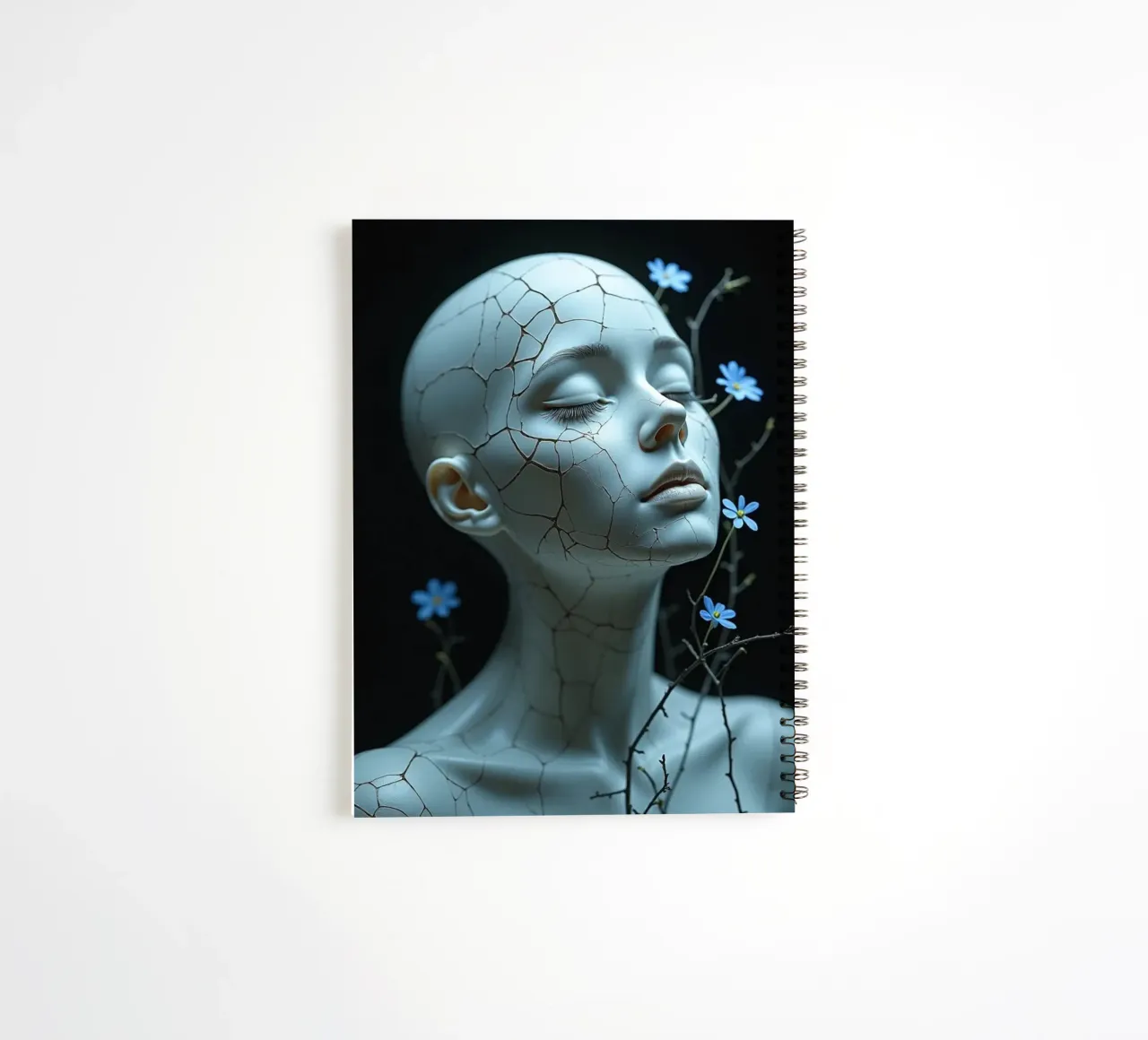 Crepe dove la luce si posa diario ad anelli da Dustlight Atelier