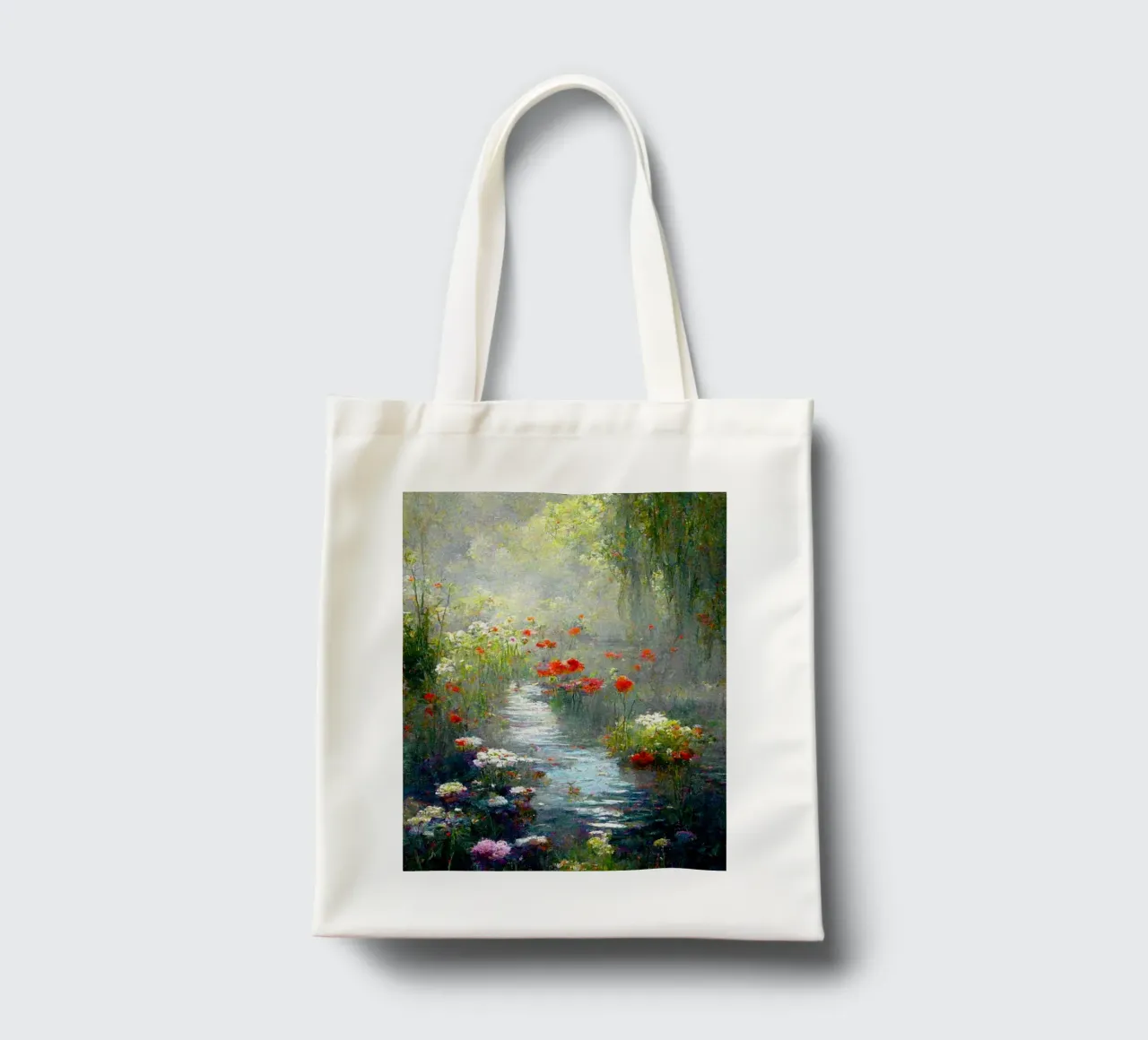 marsh full of colorful flowers claude monet tote bag by belong shop