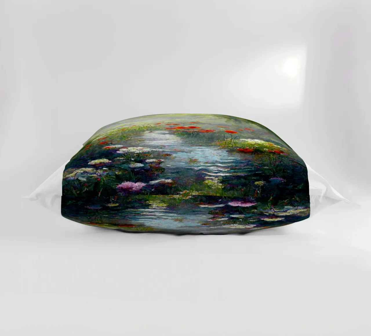 palude piena di fiori colorati claude monet cuscino da belong shop