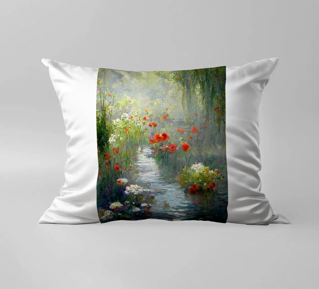 palude piena di fiori colorati claude monet cuscino da belong shop