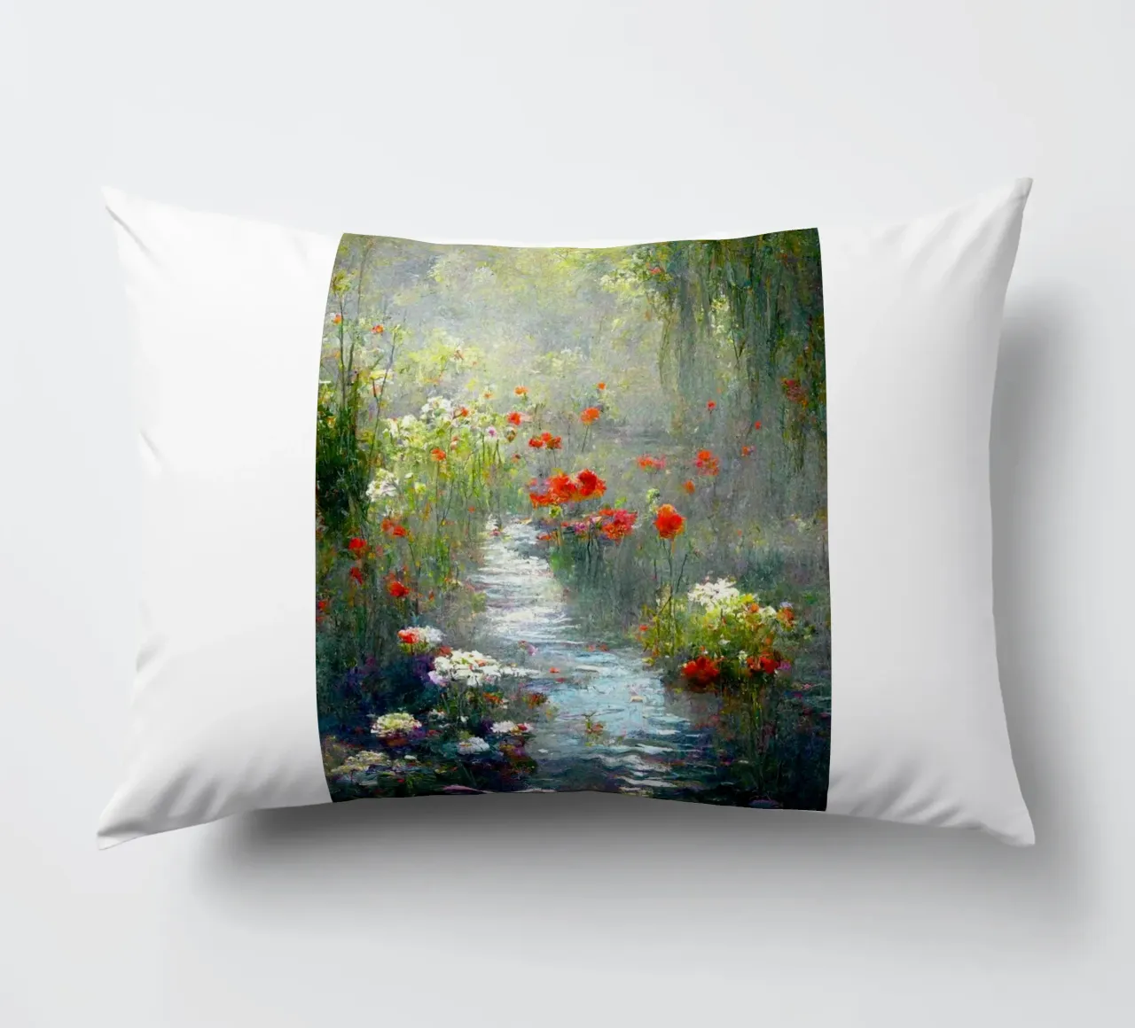 palude piena di fiori colorati claude monet cuscino da belong shop