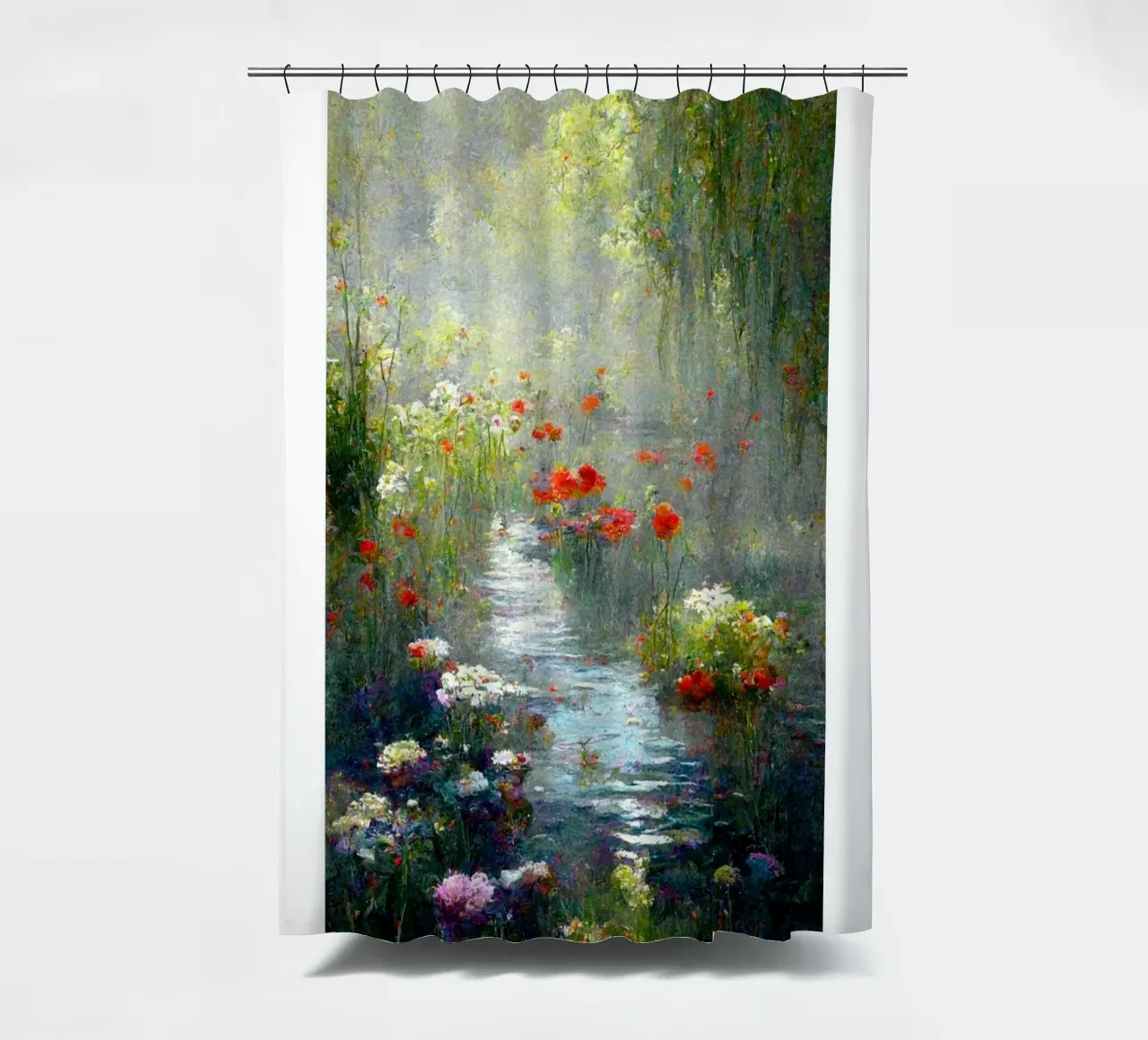 palude piena di fiori colorati claude monet tenda da doccia da belong shop