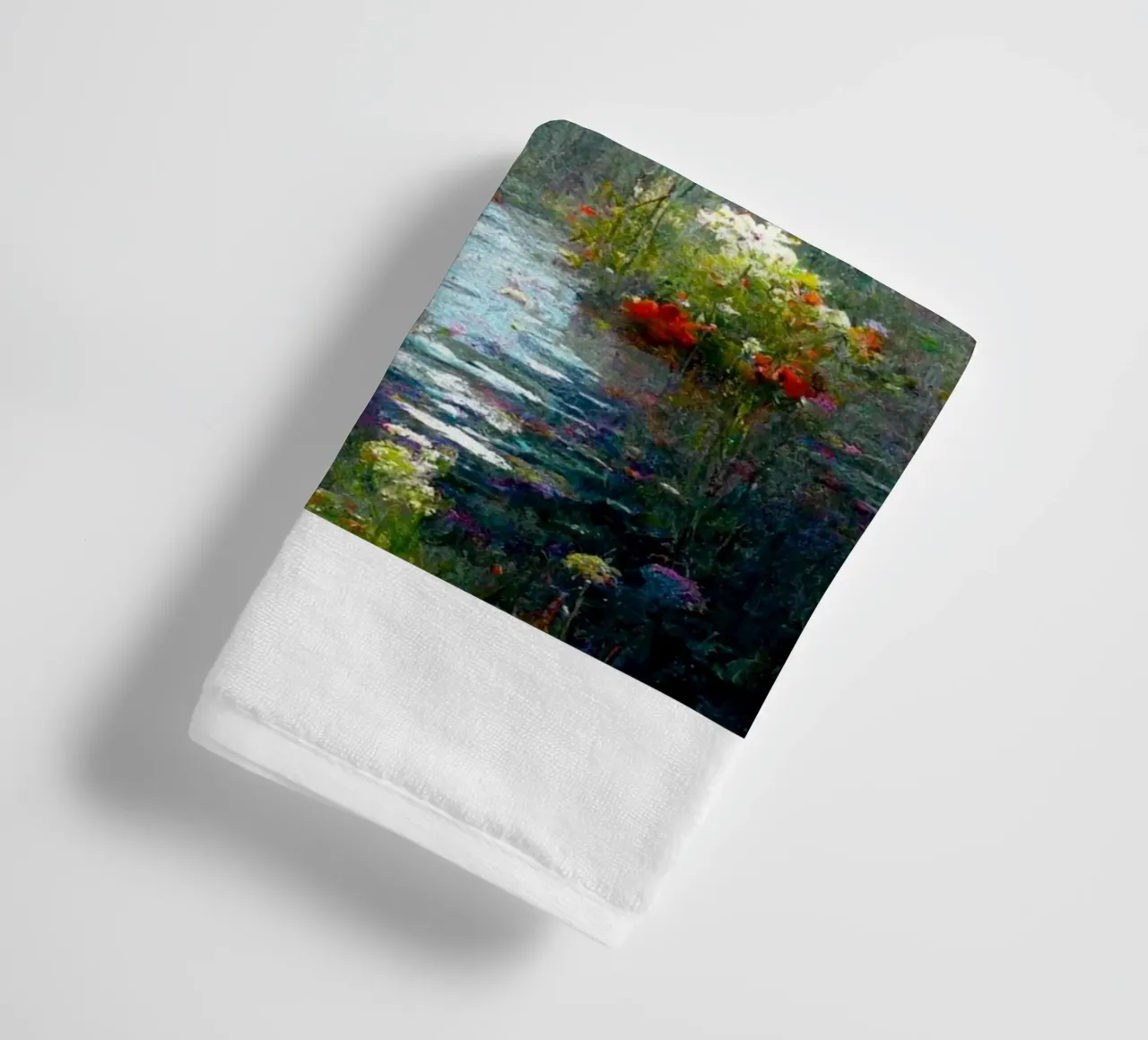 palude piena di fiori colorati claude monet asciugamano da bagno da belong shop