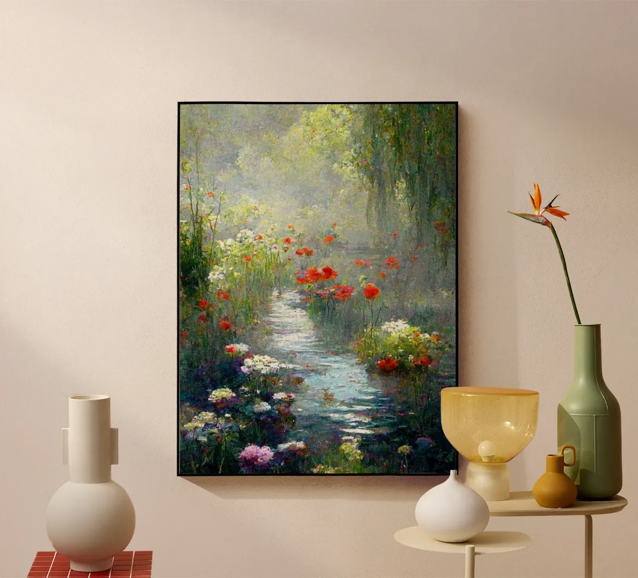 marisma llena de flores de colores claude monet metacrilato de belong shop