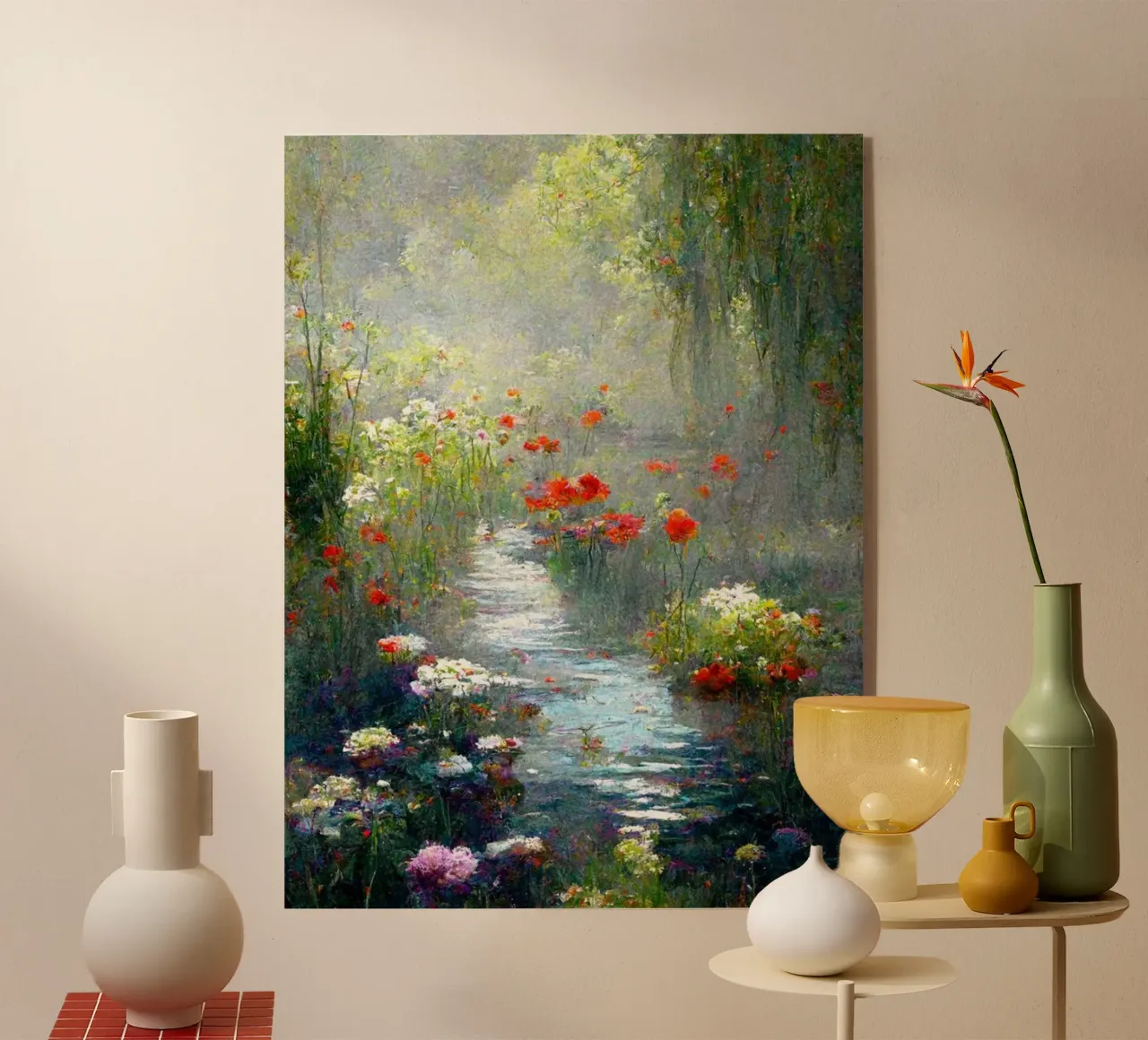 marisma llena de flores de colores claude monet metacrilato de belong shop