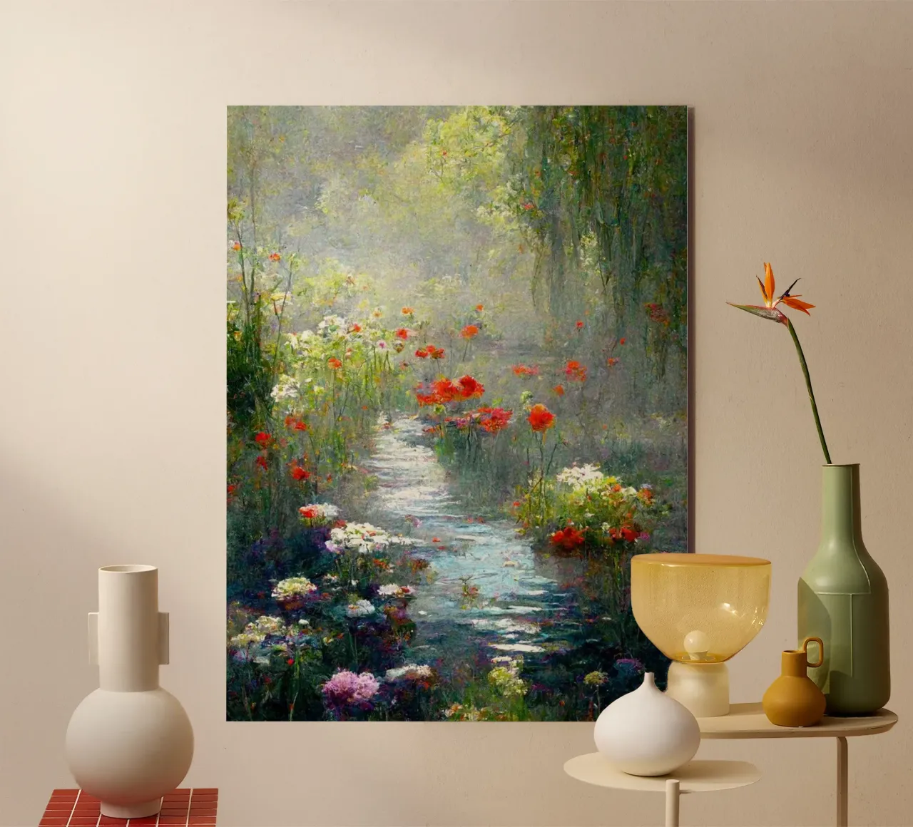 palude piena di fiori colorati claude monet alluminio dibond da belong shop