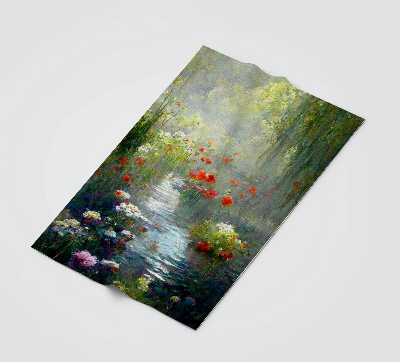 palude piena di fiori colorati claude monet coperta in pile da belong shop