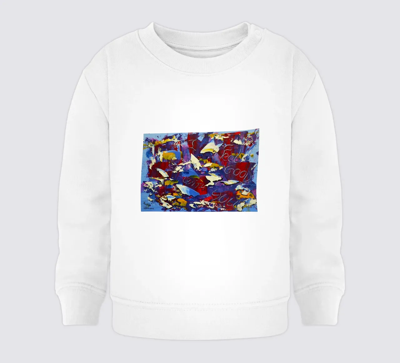 MESSAGGIO NASCOSTO MI SENTO BENE CON TE. felpa neonato da Thierry Vobmann Abstract painting